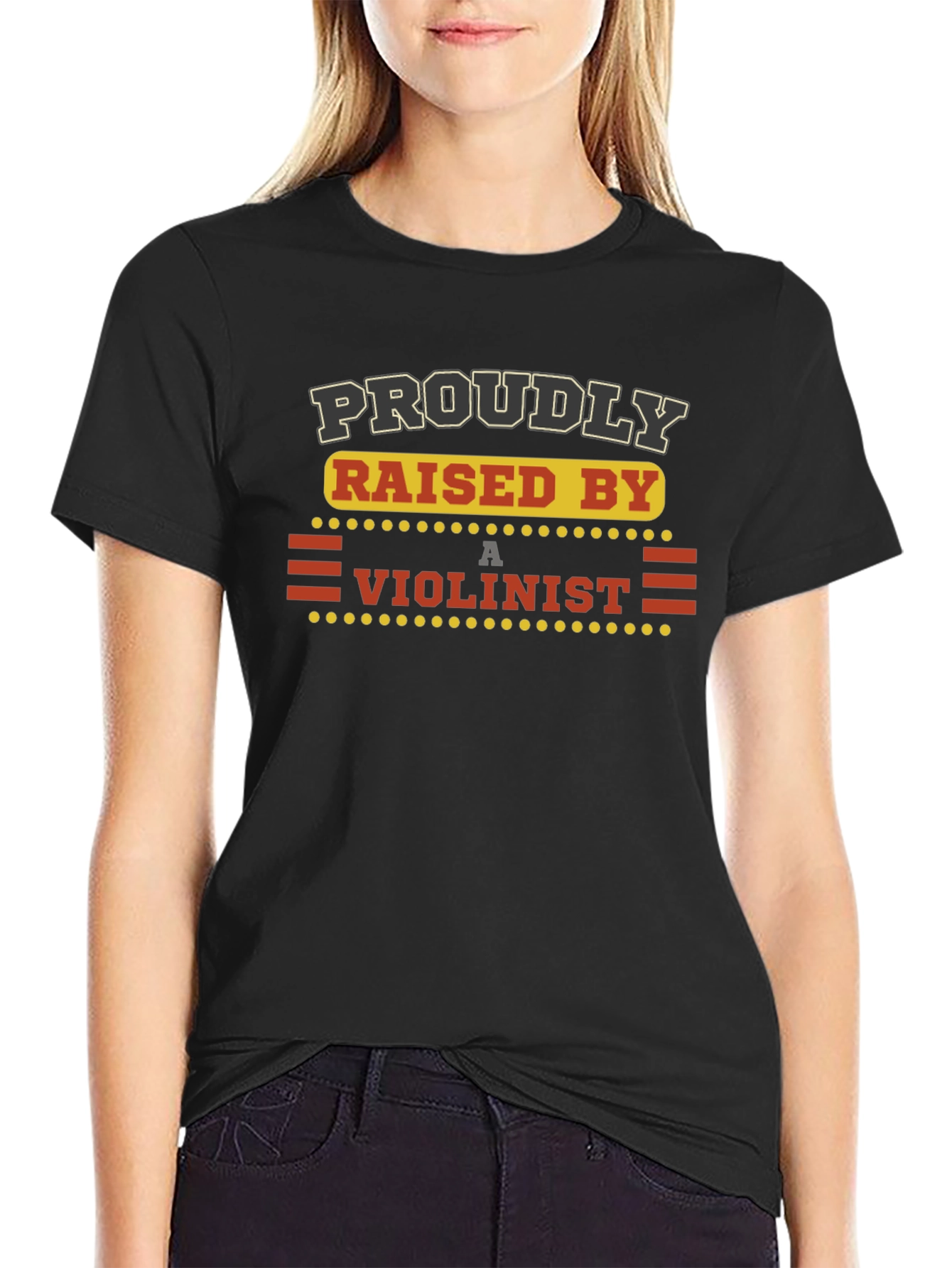 Proudly Raised by a Violinist Graphic Tee