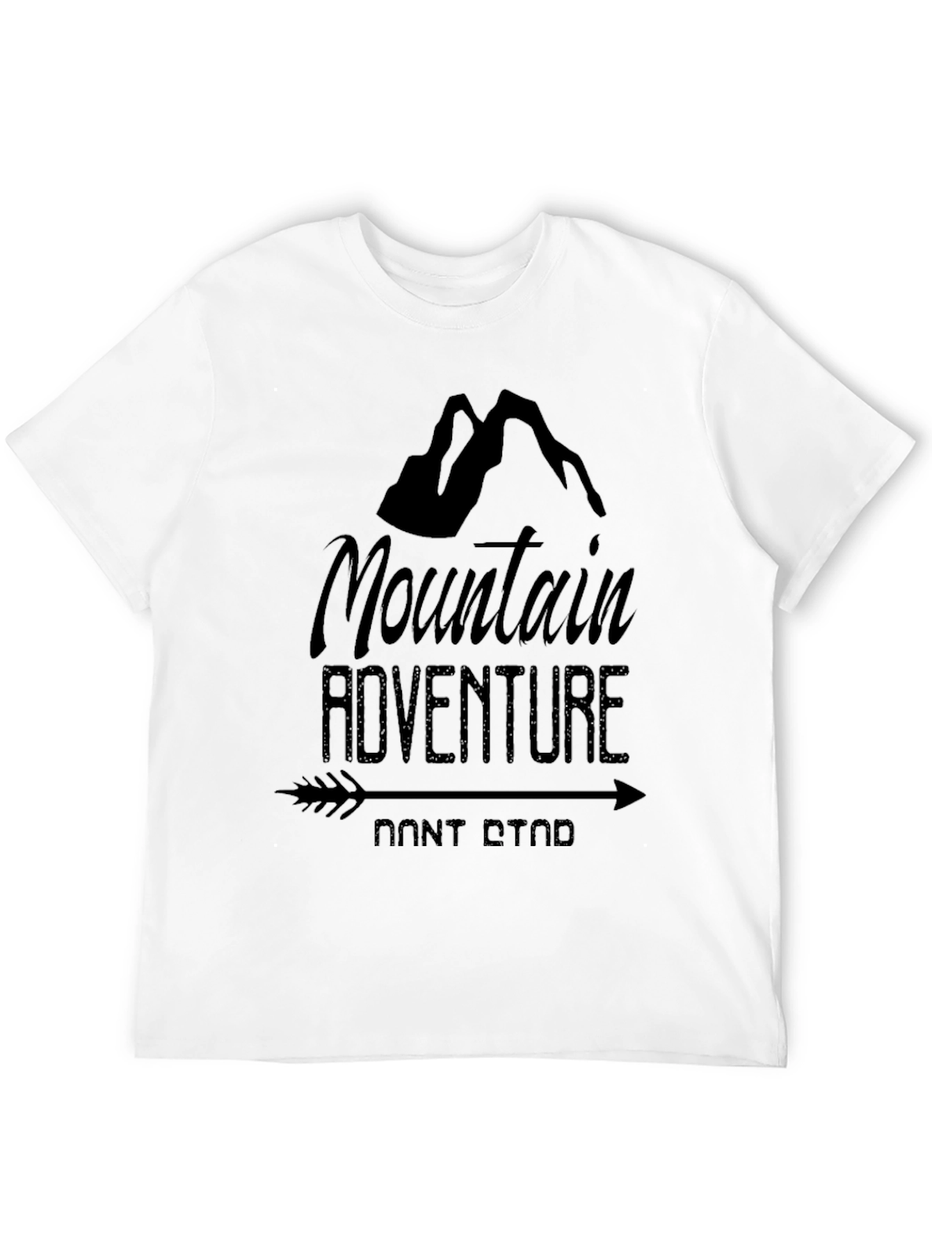Mountain Adventure Black Graphic T-Shirt