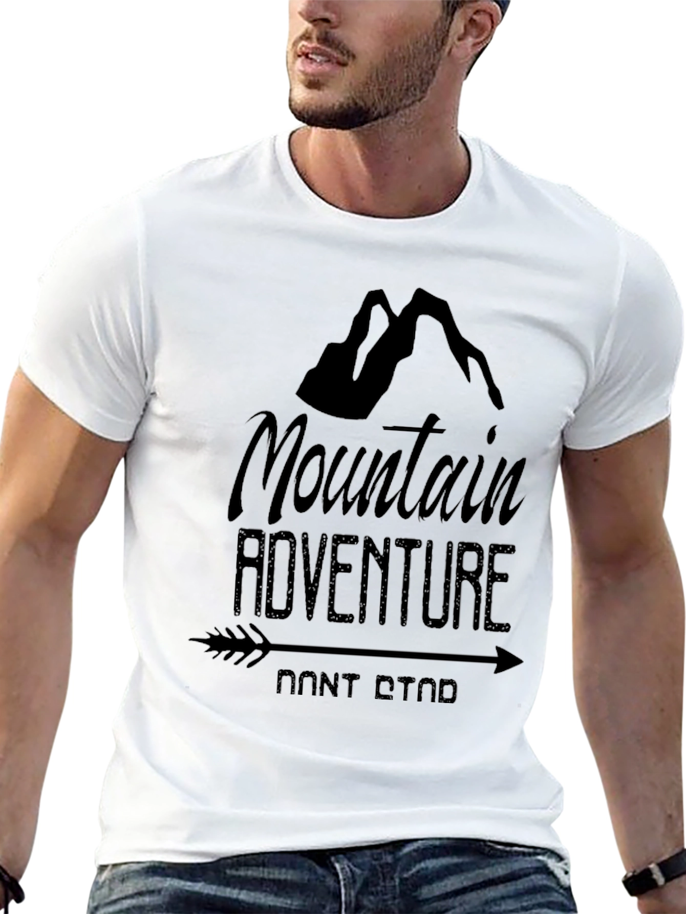 Mountain Adventure Black Graphic T-Shirt