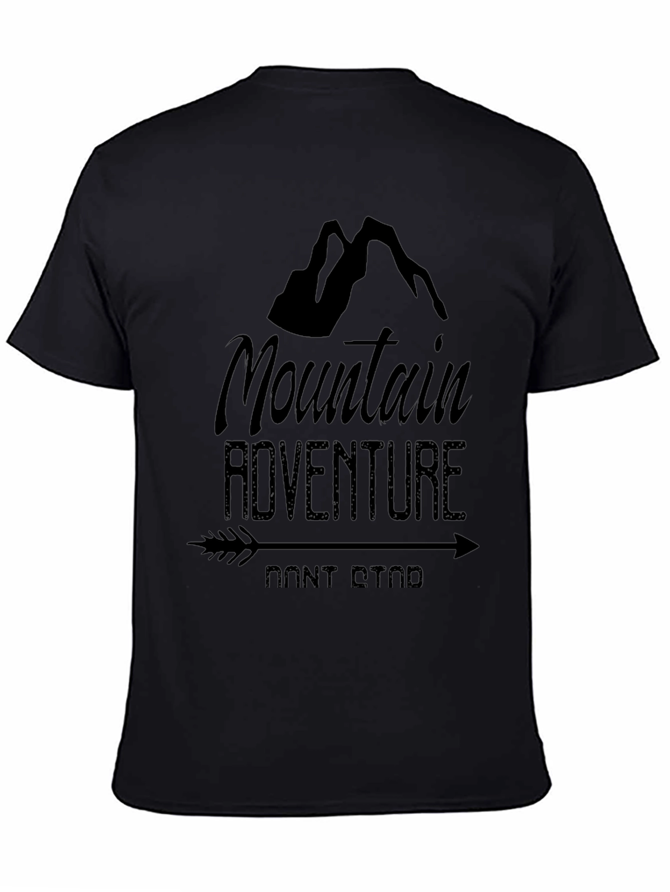 Mountain Adventure Black Graphic T-Shirt