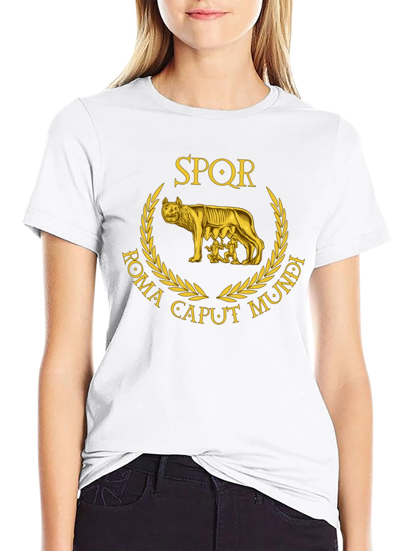 SPQR Roma Caput Mundi Wolf T-Shirt