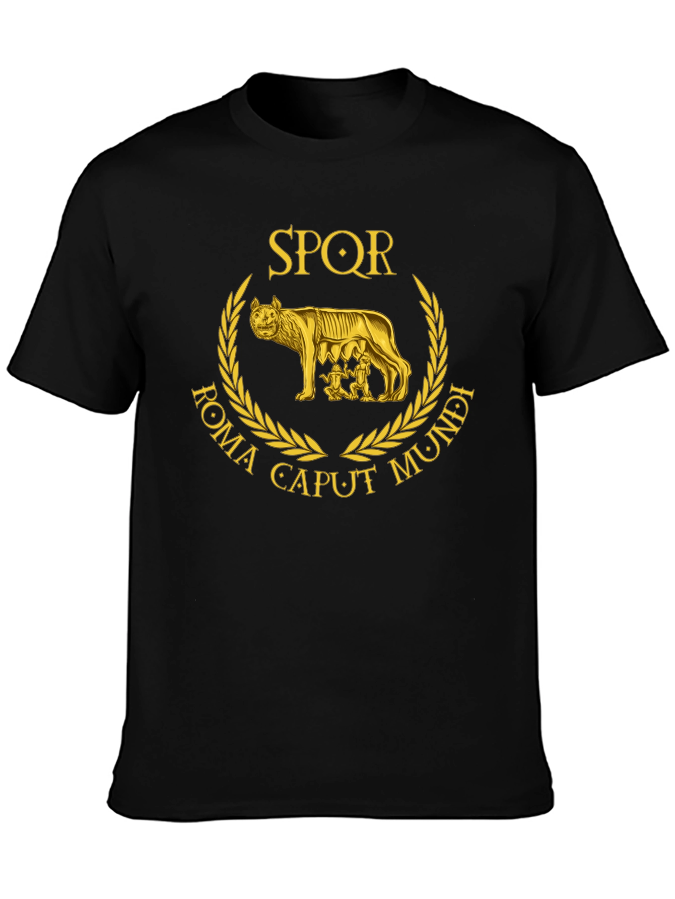 SPQR Roma Caput Mundi Wolf T-Shirt