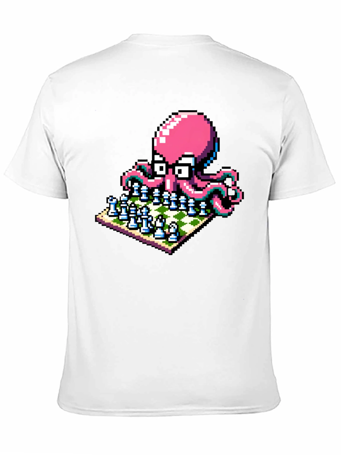 Pixel Octopus Chess T-Shirt: Gamer Geek Style