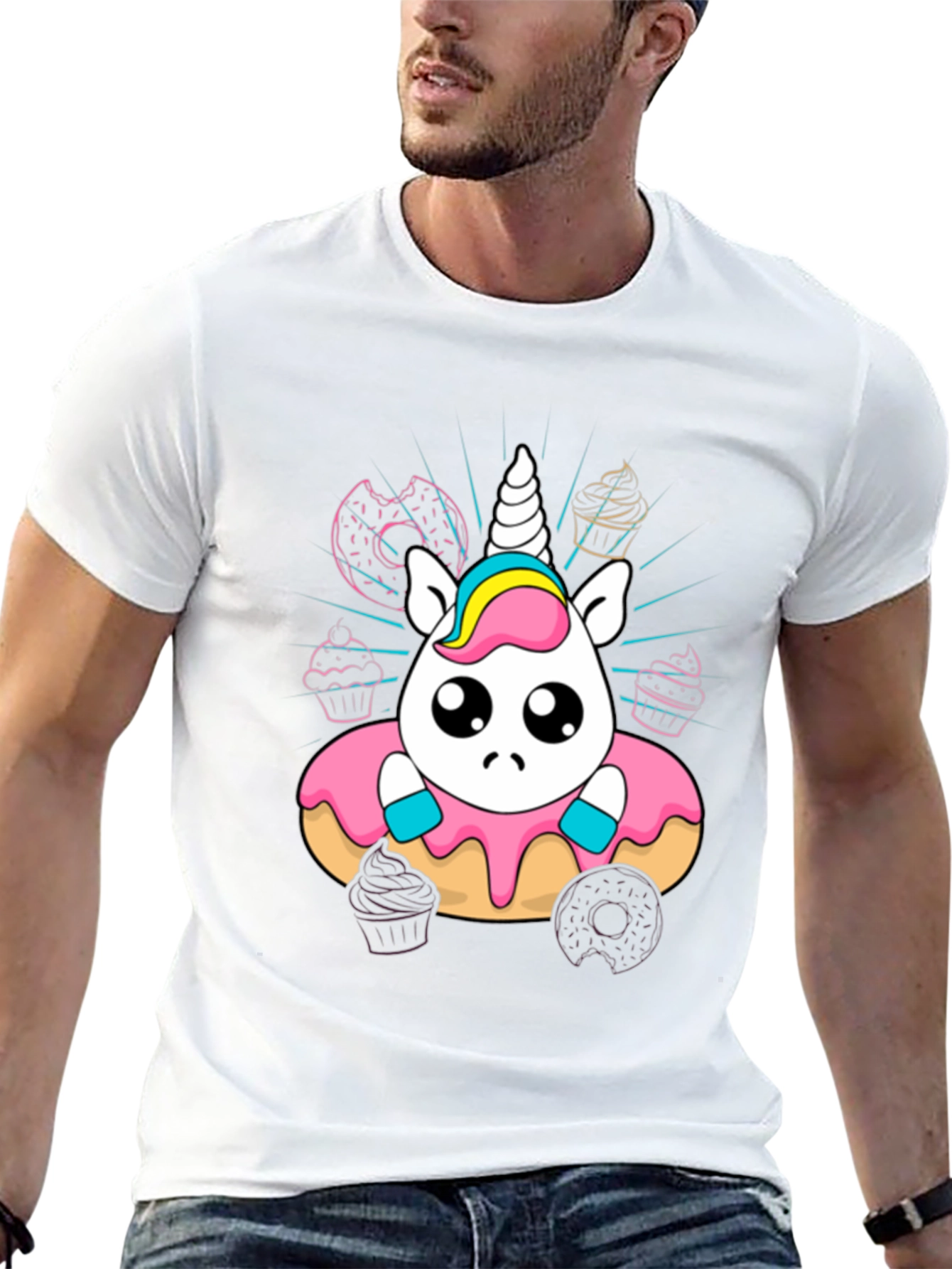 Unicorn Donut T-Shirt Cute Kawaii Style