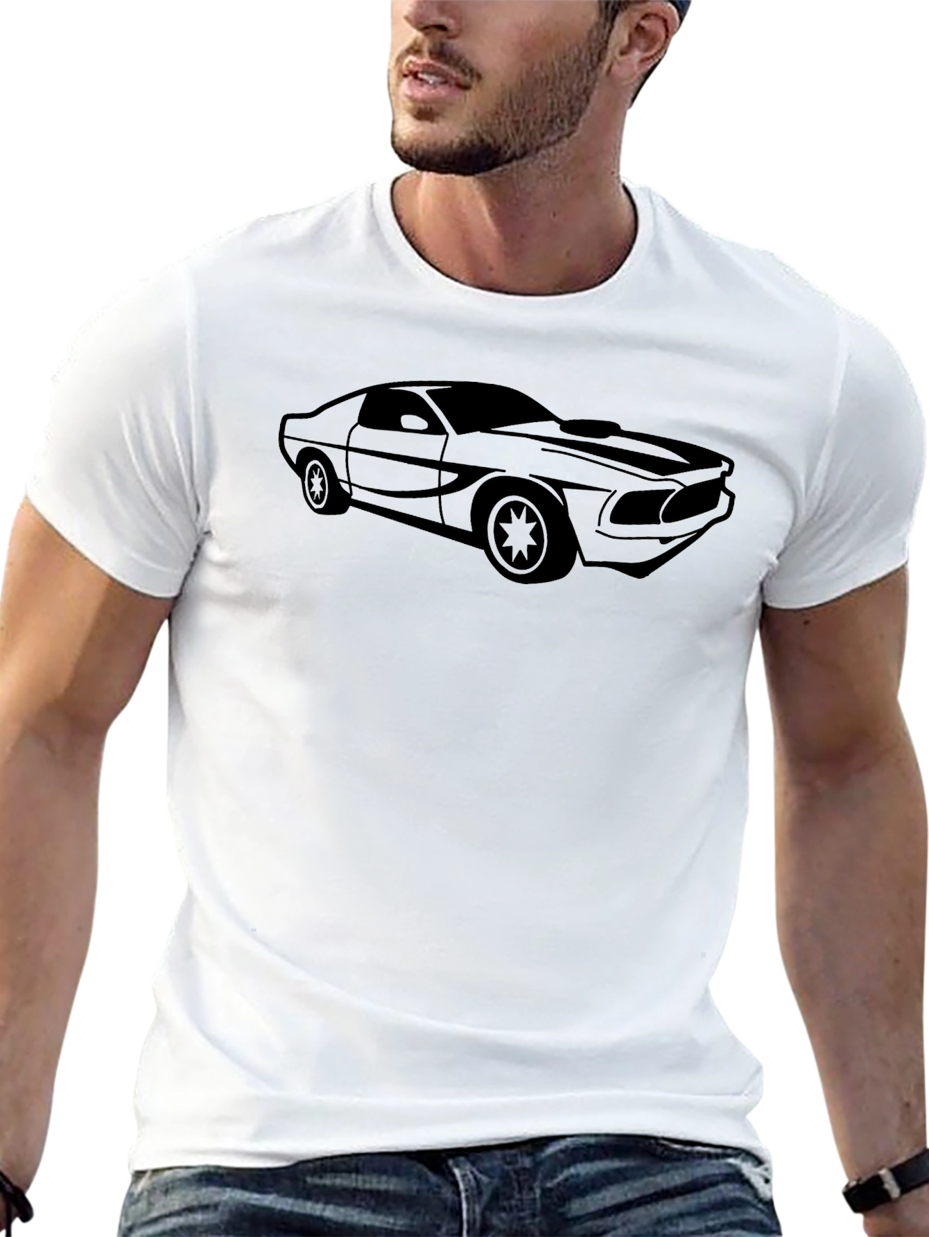Classic Car Graphic Tee - Black
