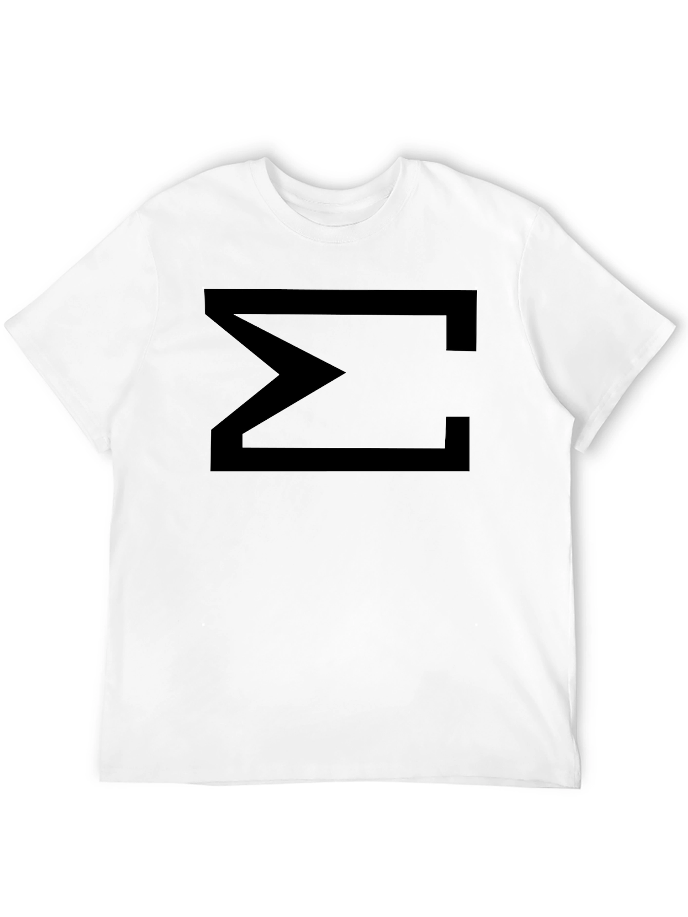 Minimalist Graphic Tee: Black Sigma Symbol Shirt