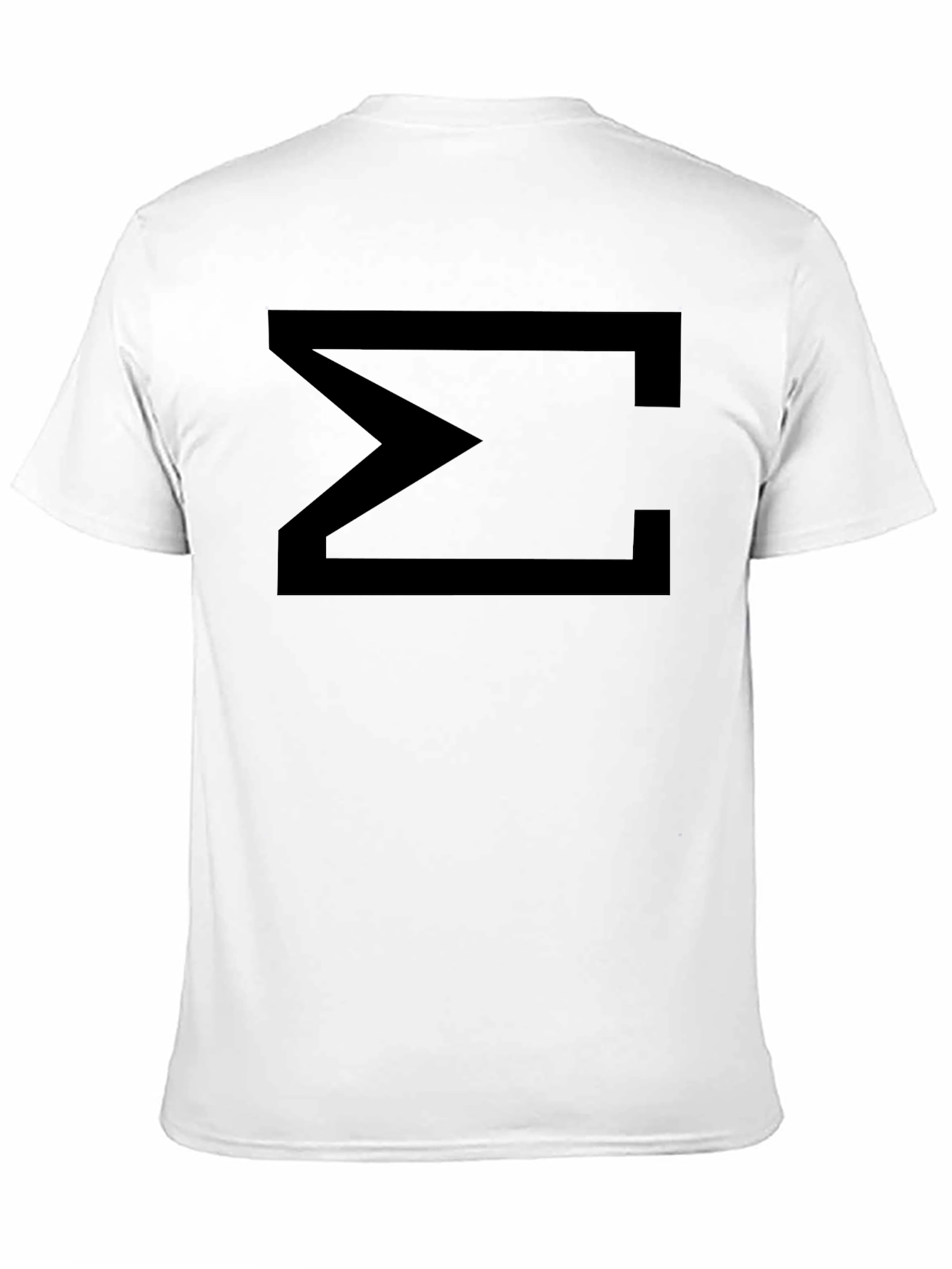 Minimalist Graphic Tee: Black Sigma Symbol Shirt