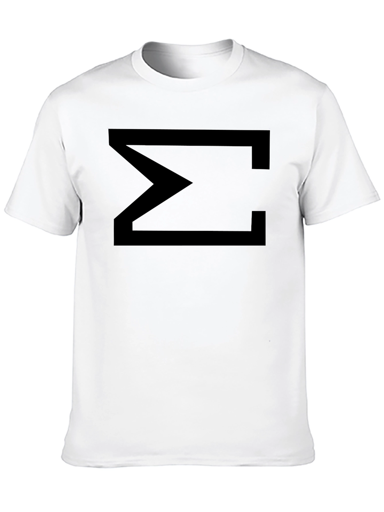 Minimalist Graphic Tee: Black Sigma Symbol Shirt
