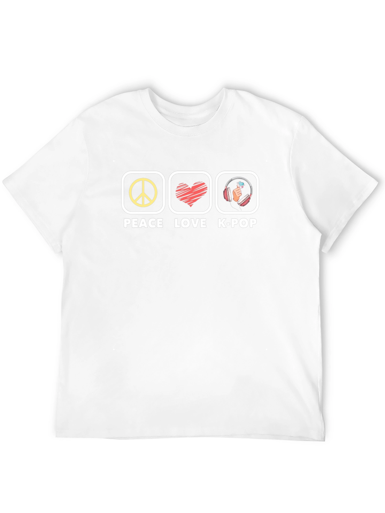 Peace Love K-Pop Black T-Shirt