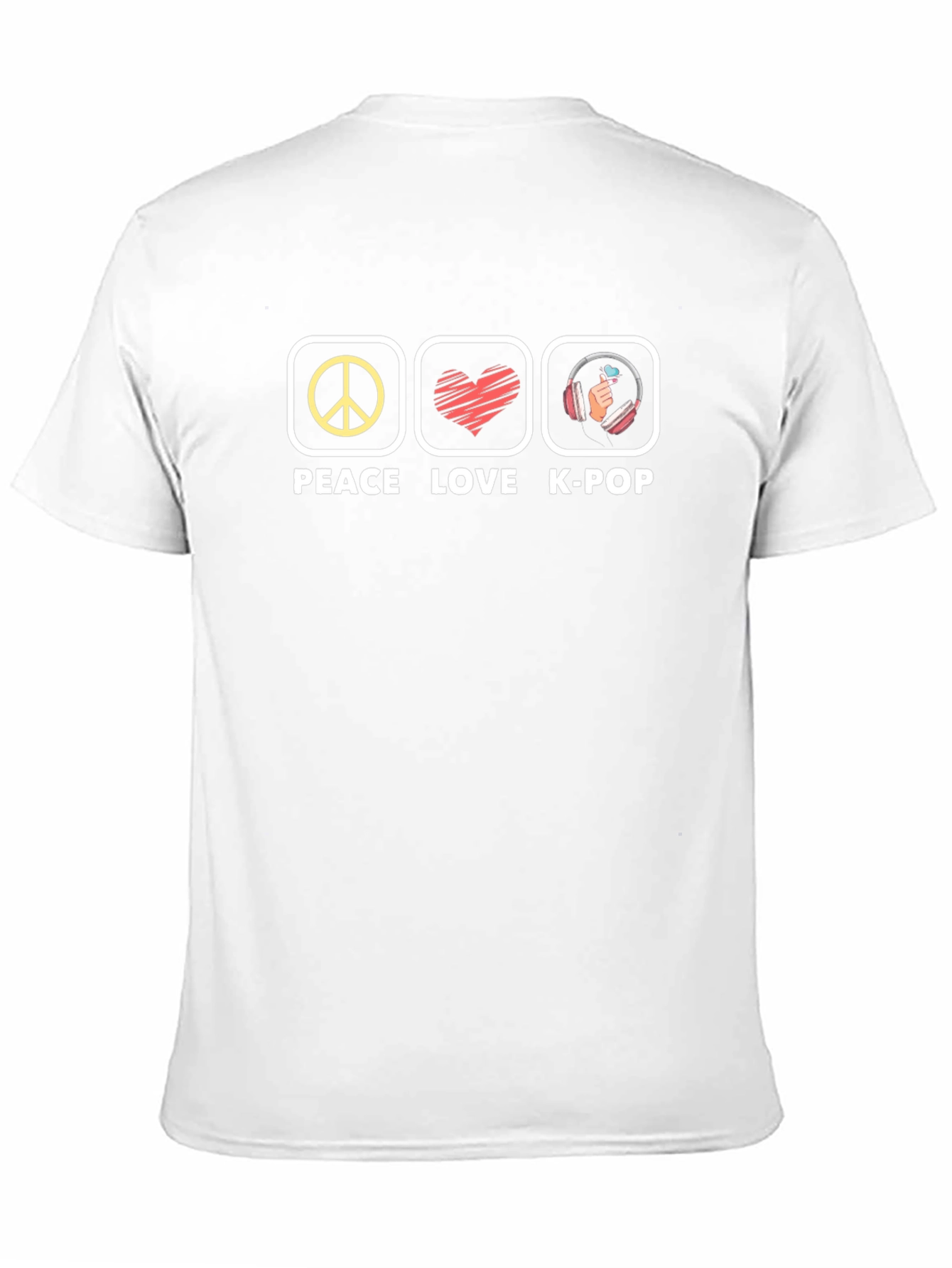 Peace Love K-Pop Black T-Shirt