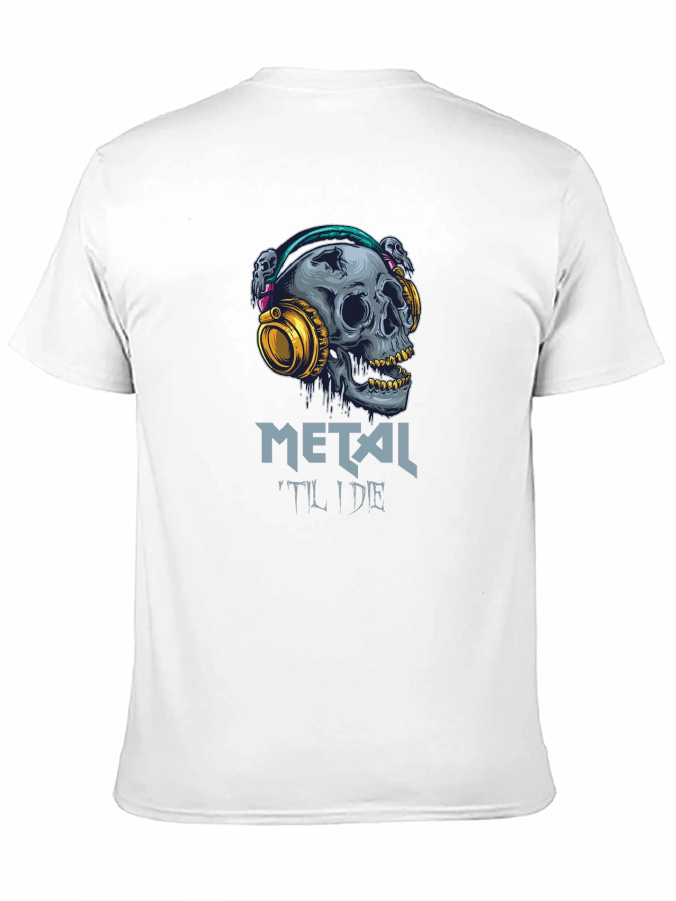 Metal Til I Die Skull Graphic T-Shirt