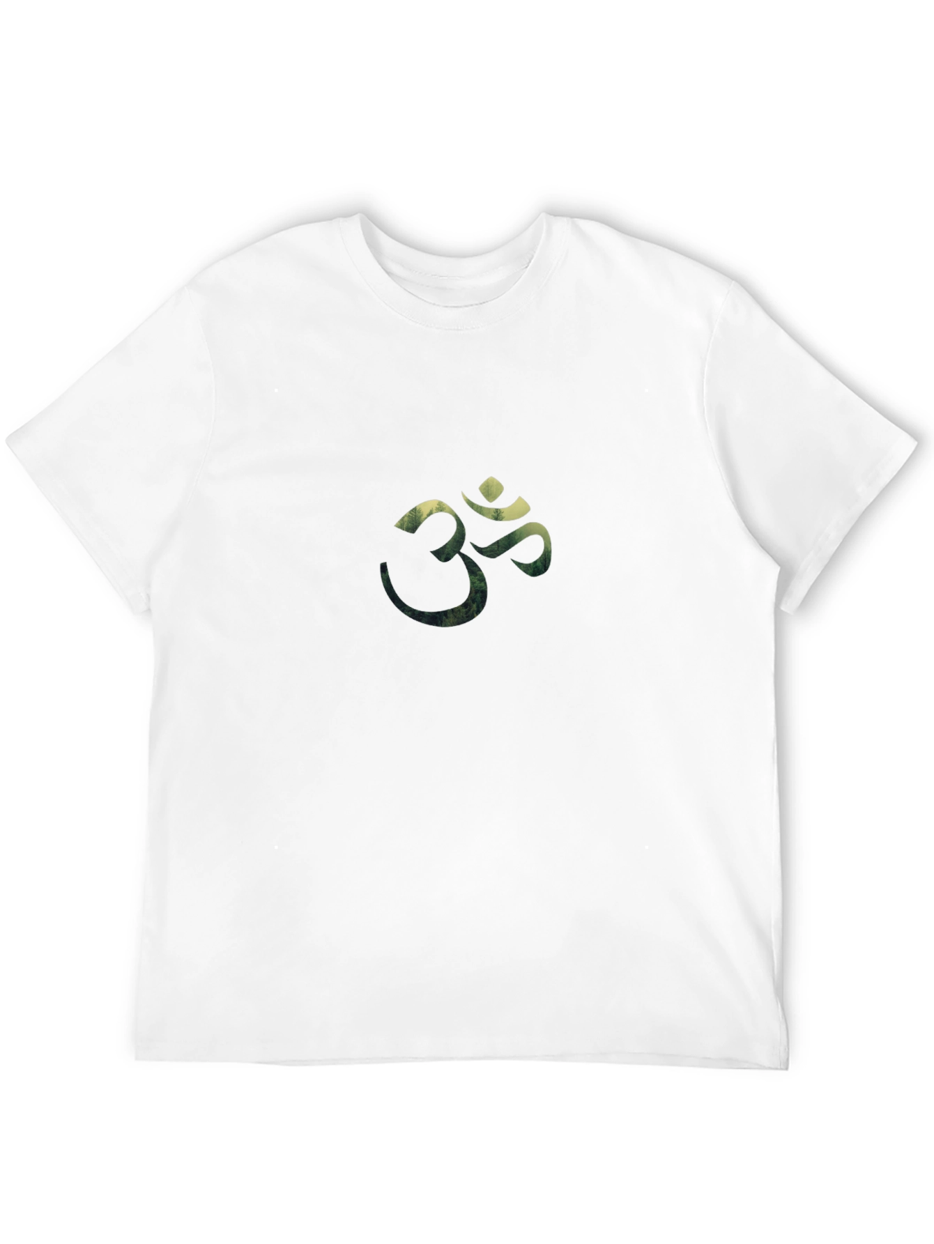 Om Symbol Forest Graphic Black T-Shirt