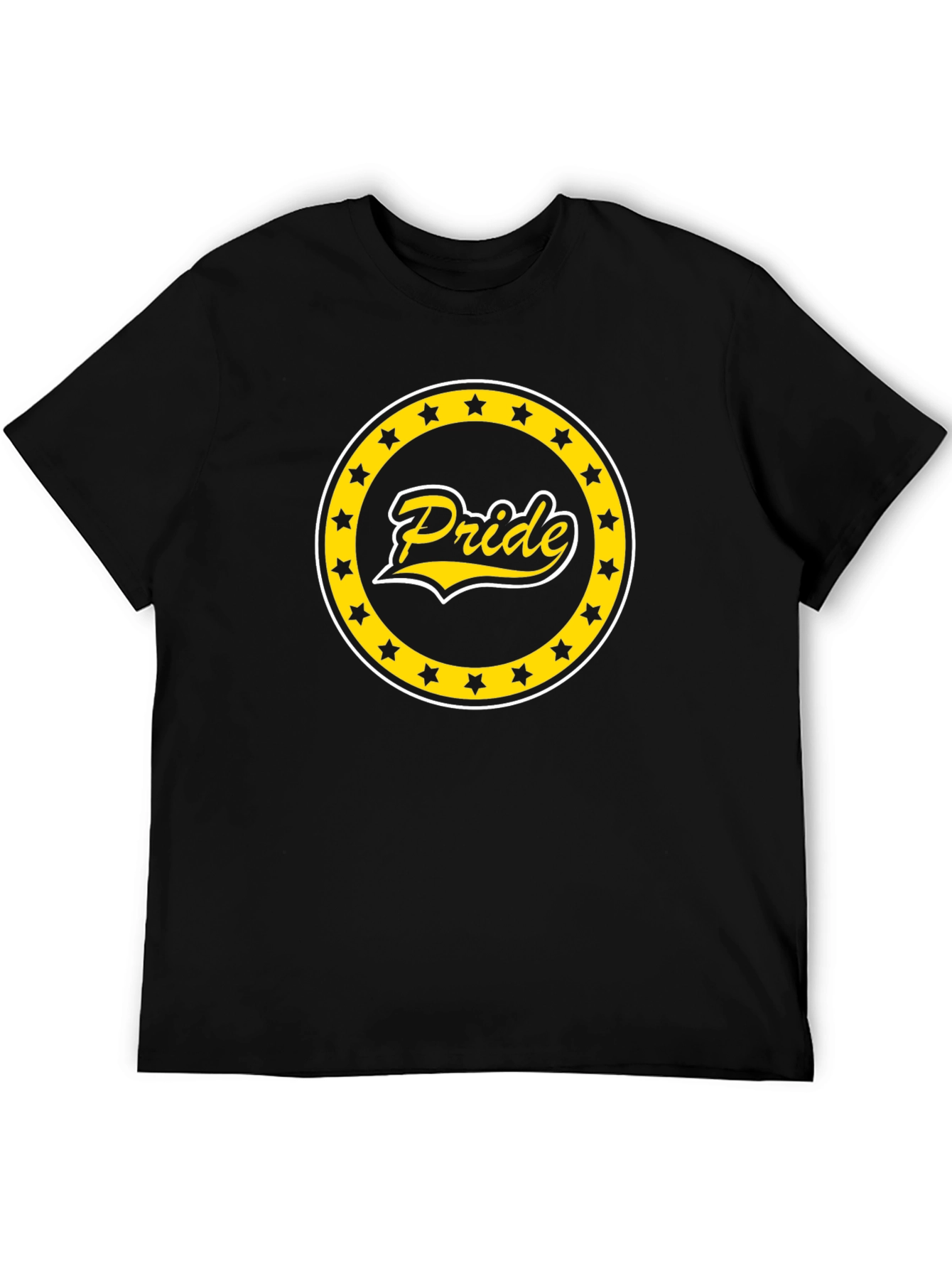 Pride Star Circle Graphic Tee - Black
