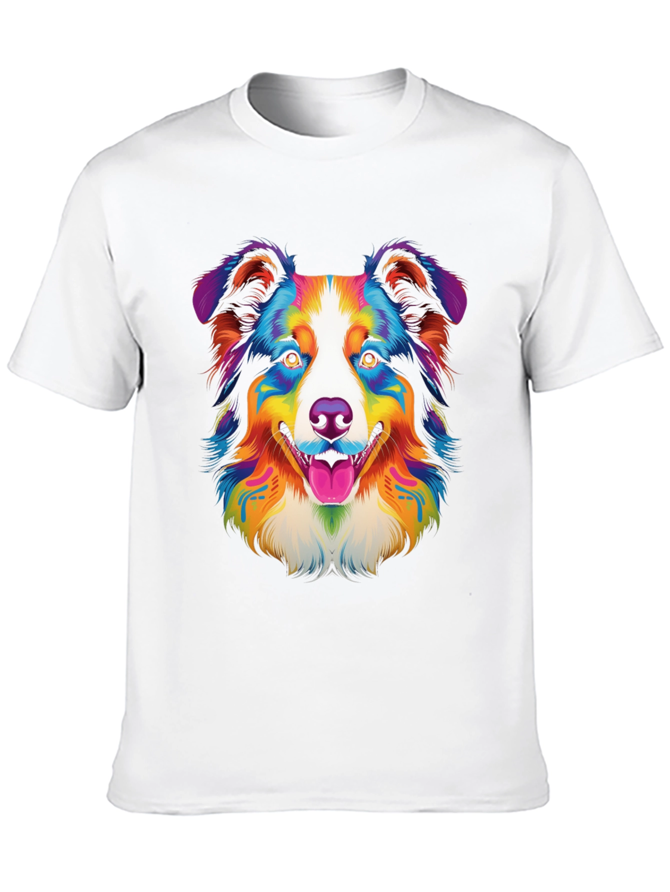 Vibrant Australian Shepherd Dog Graphic Tee
