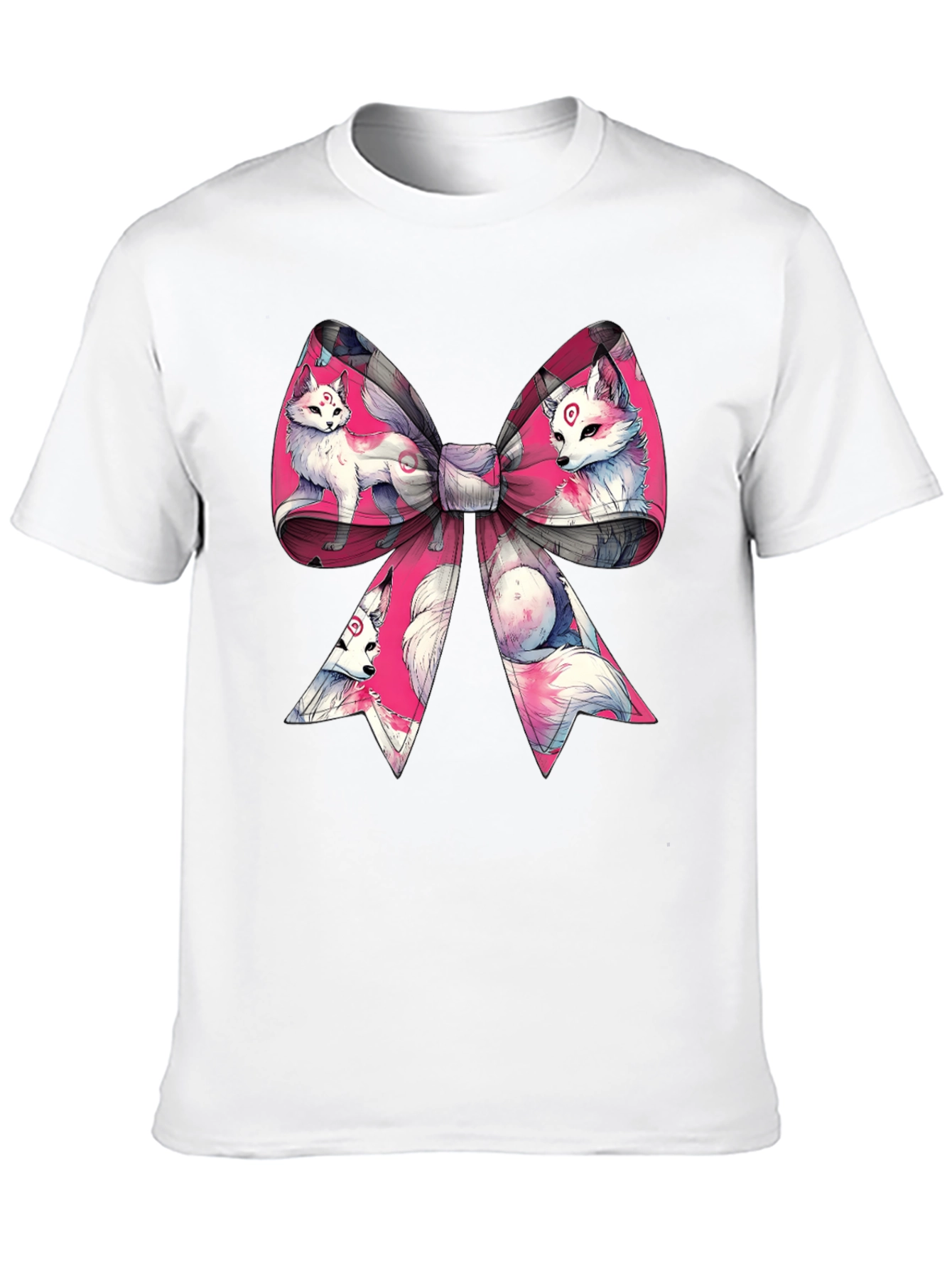 Fox Bow T-Shirt - Anime Style