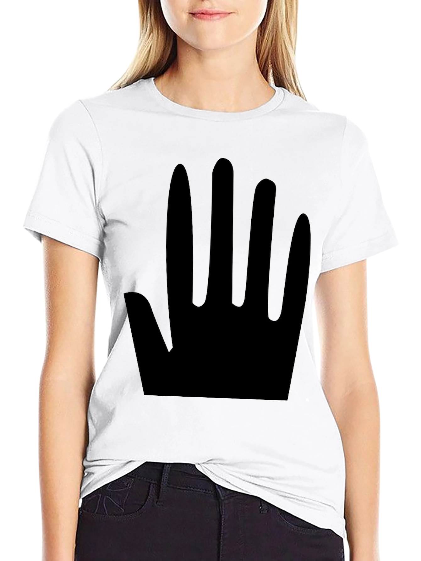 Minimalist Black Hand Print T-Shirt