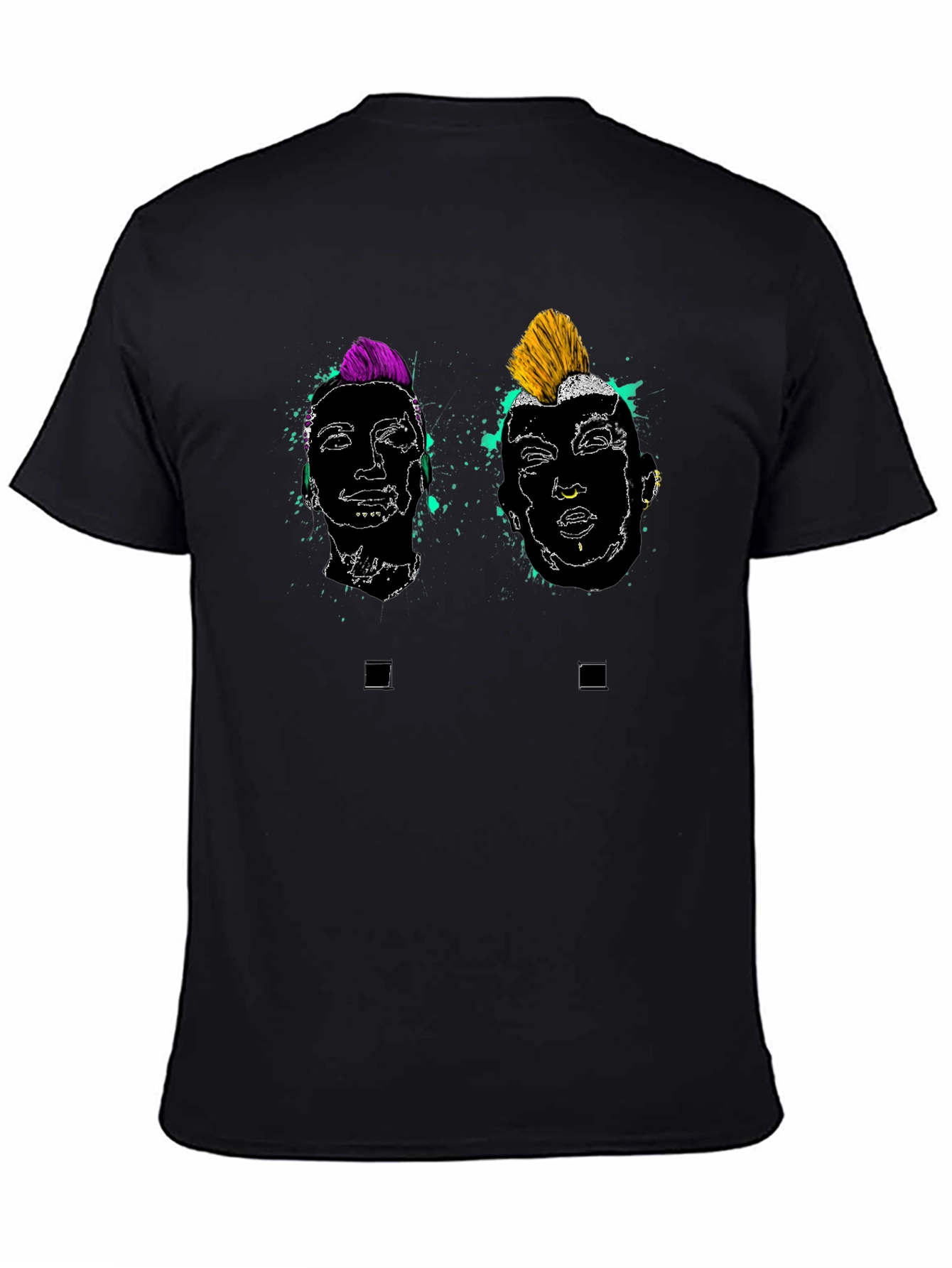 Punk Rock Art Black Graphic Tee