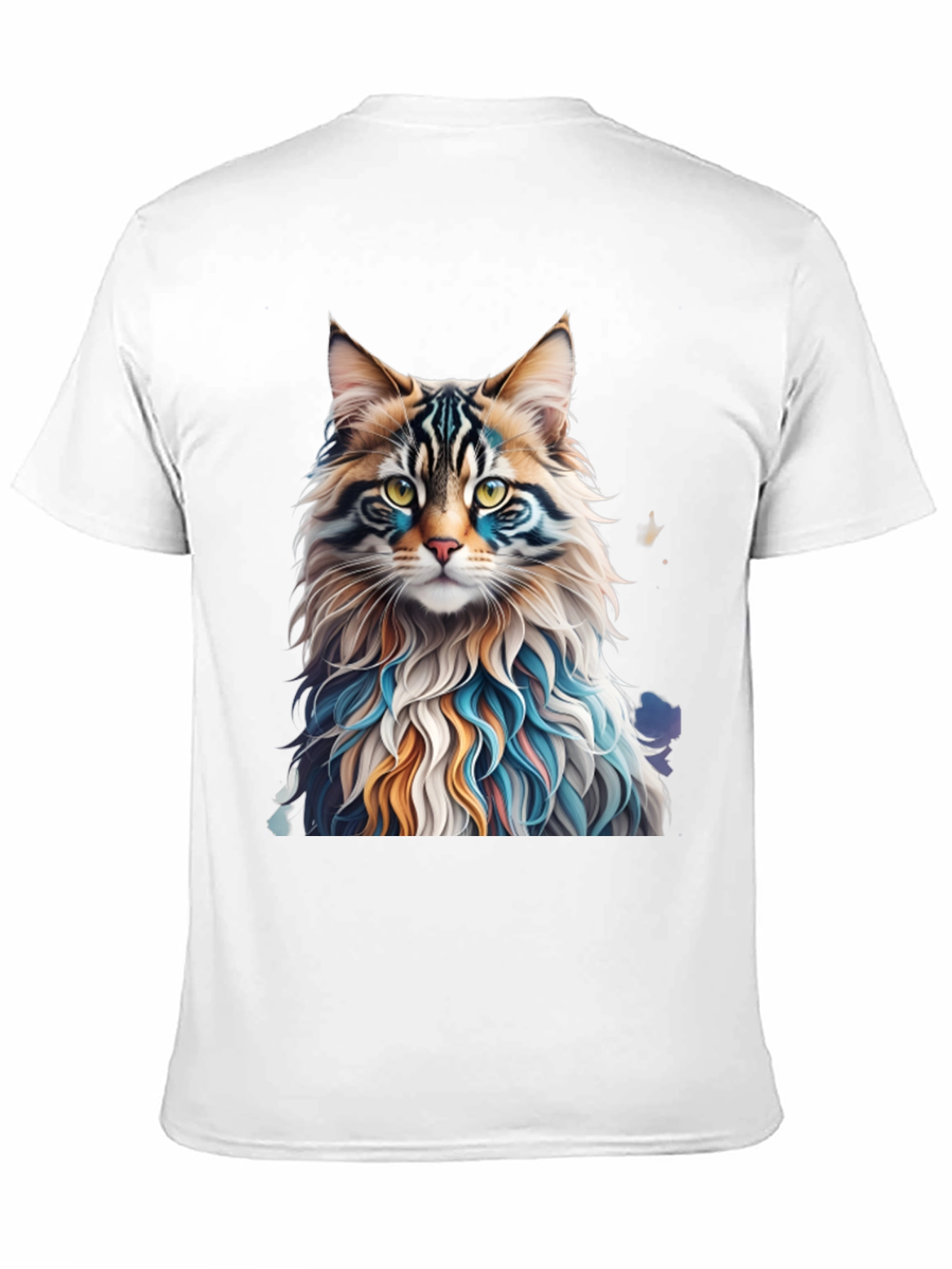 Artistic Cat Graphic Tee - Unique Design