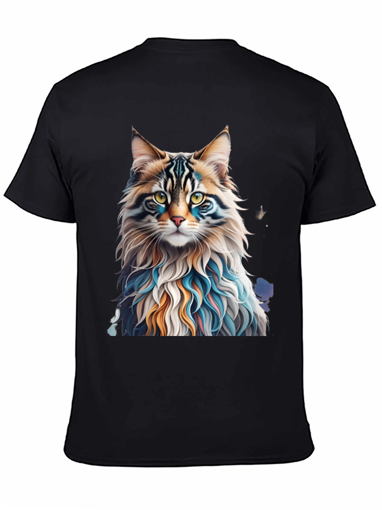 Artistic Cat Graphic Tee - Unique Design