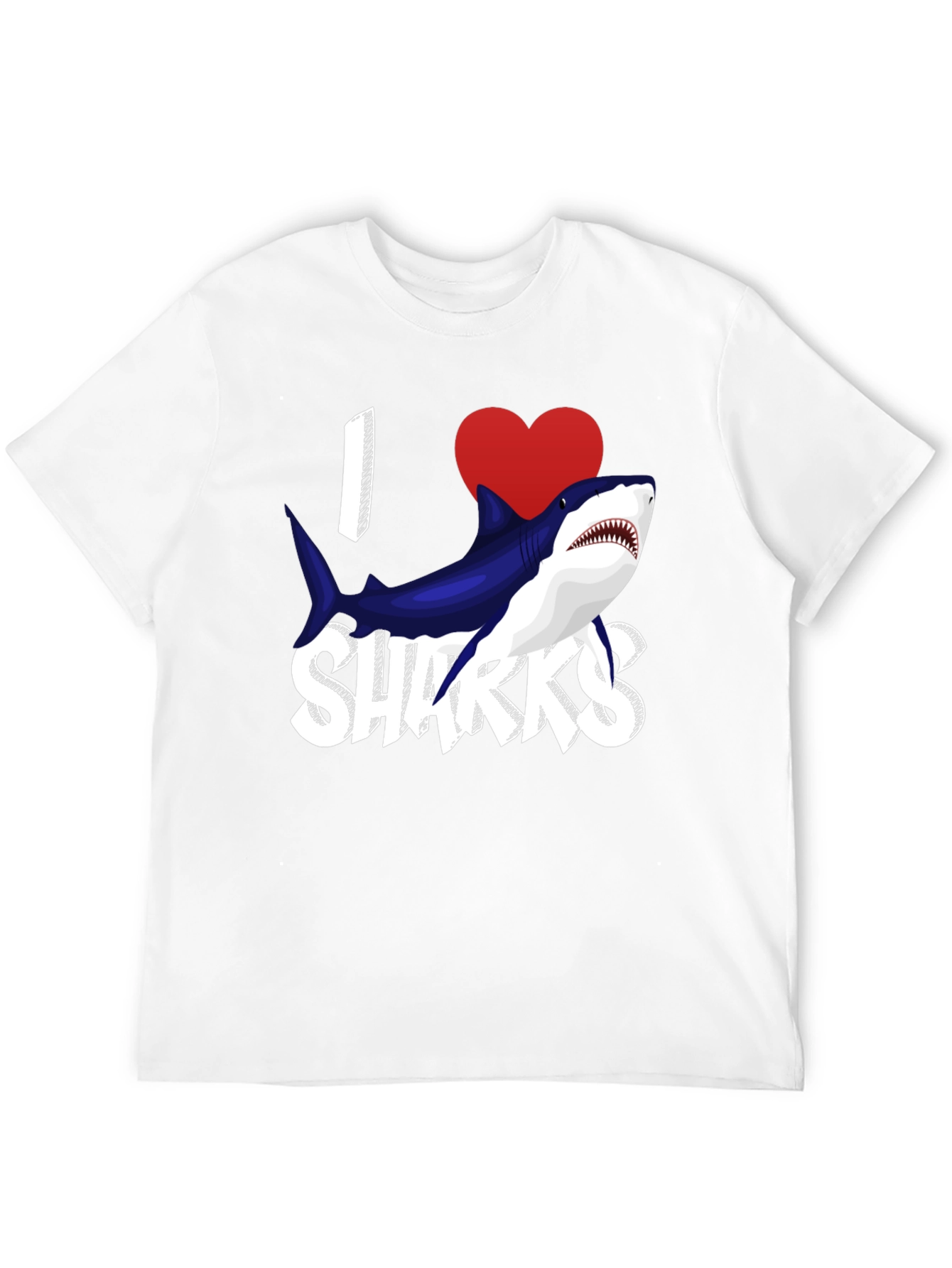 I Heart Sharks Graphic T-Shirt - Black