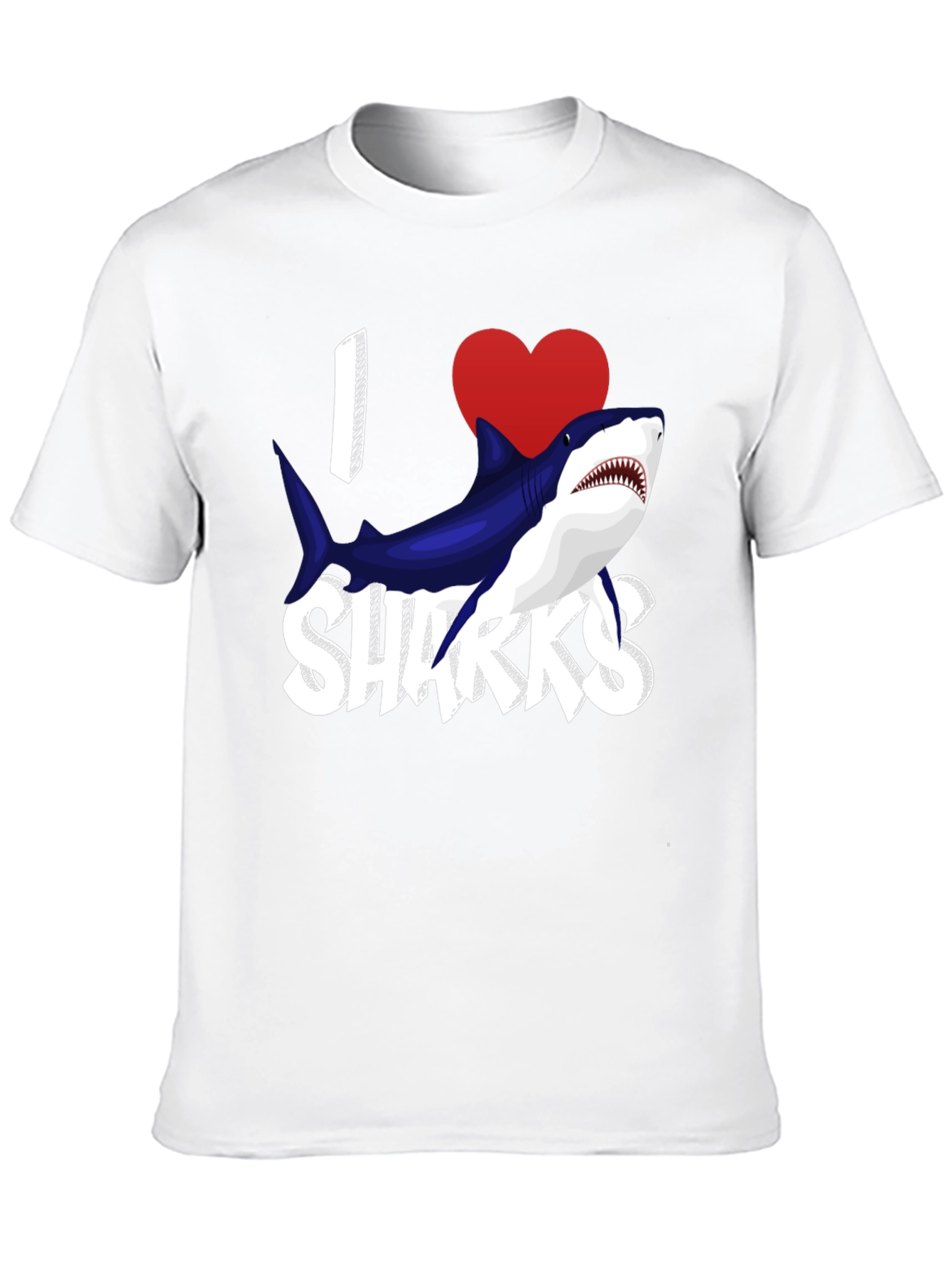 I Heart Sharks Graphic T-Shirt - Black