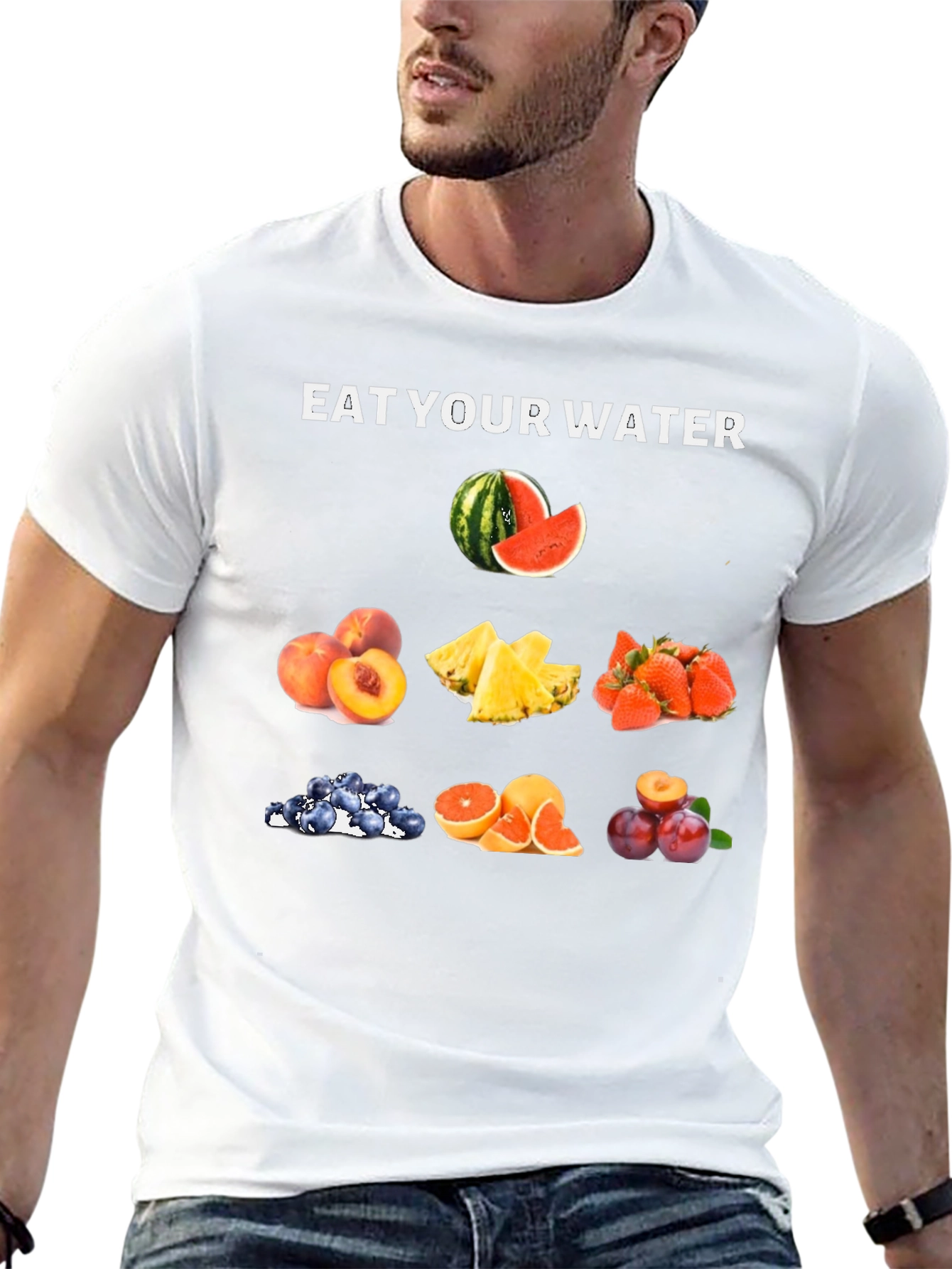 Eat Your Water Fruit T-Shirt - Hydration Fashion