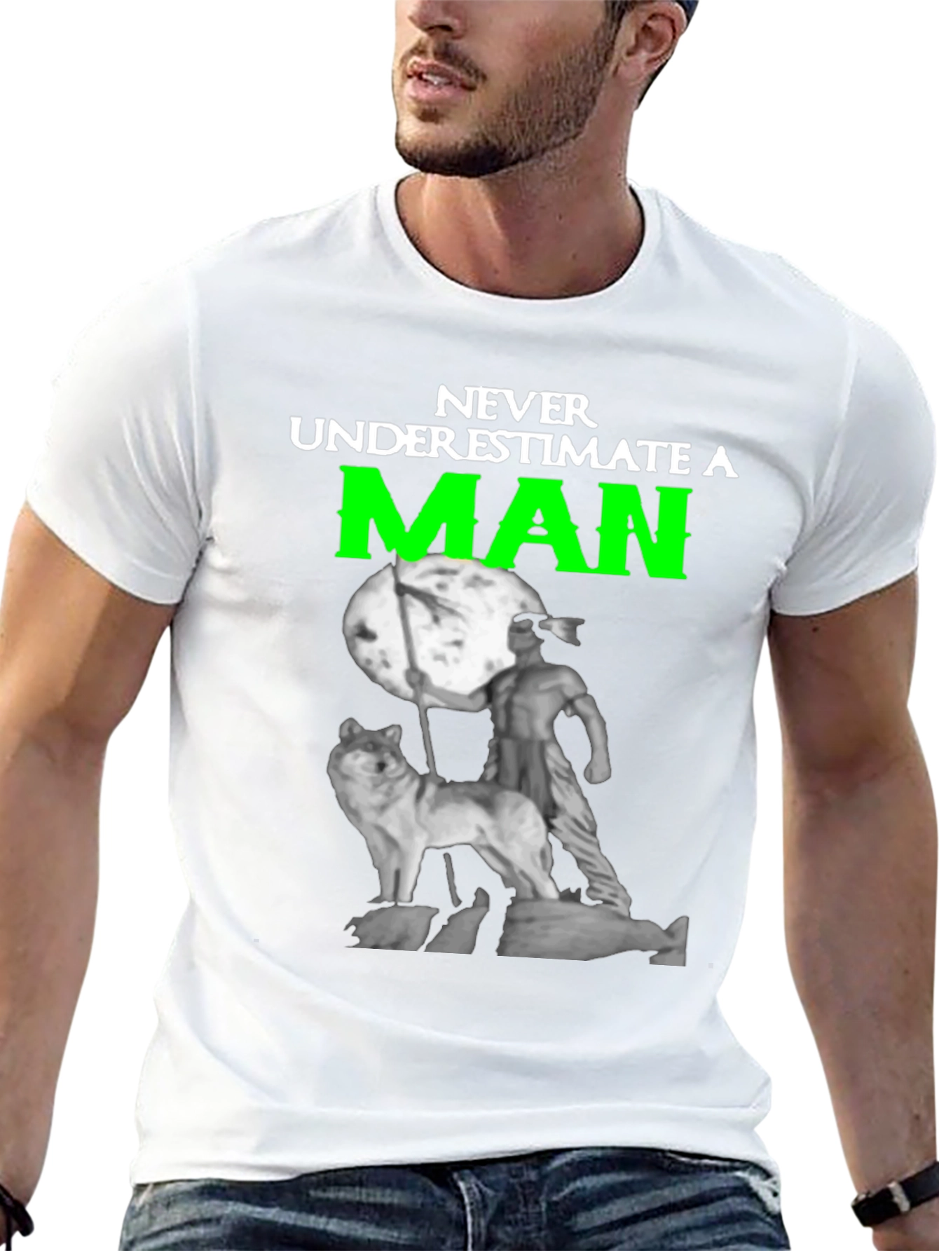Never Underestimate a Man Graphic T-Shirt