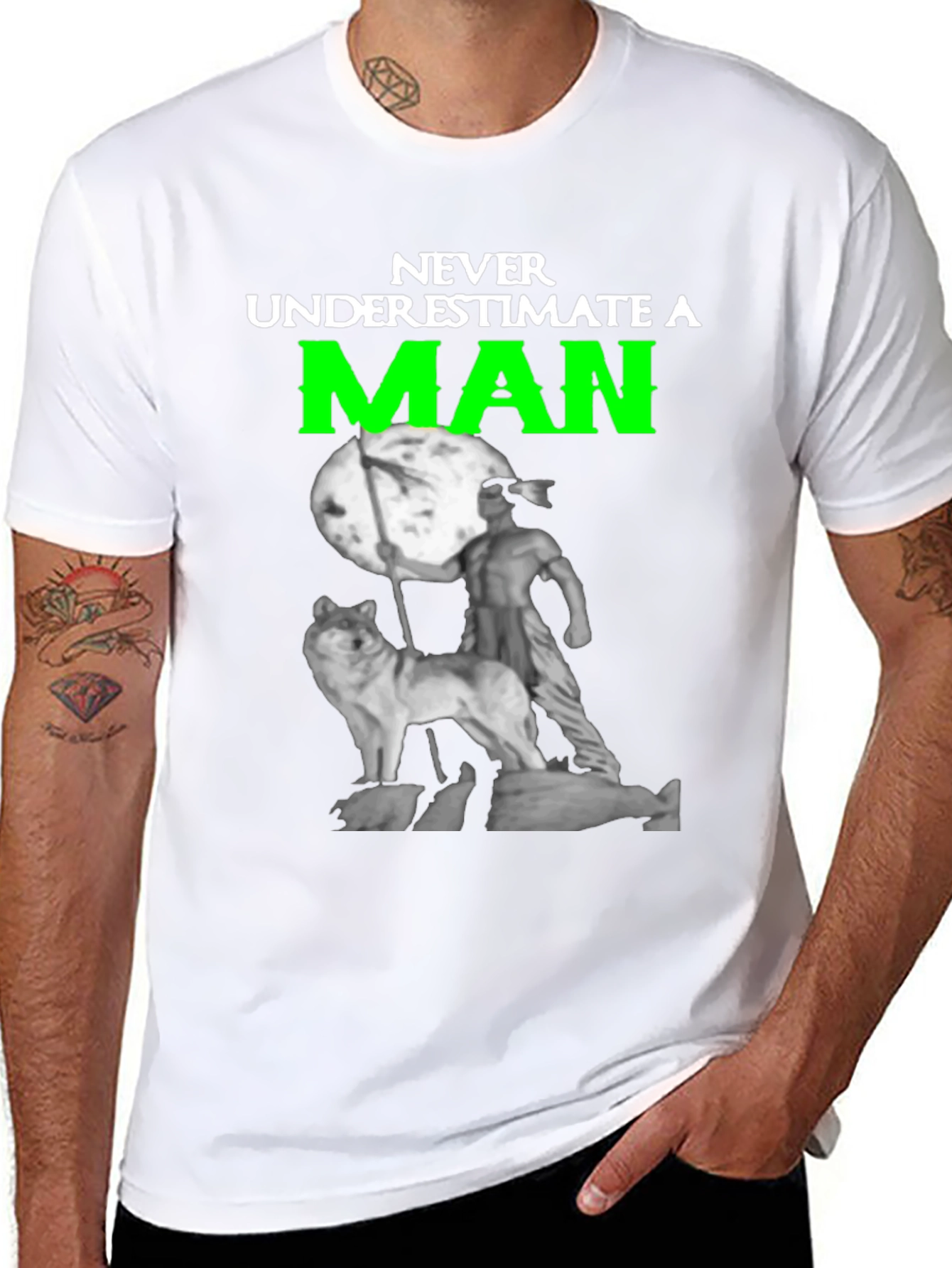 Never Underestimate a Man Graphic T-Shirt