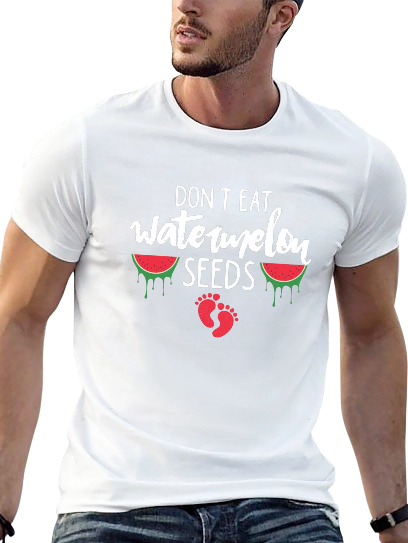 Dont Eat Watermelon Seeds T-Shirt Funny Pregnancy Tee