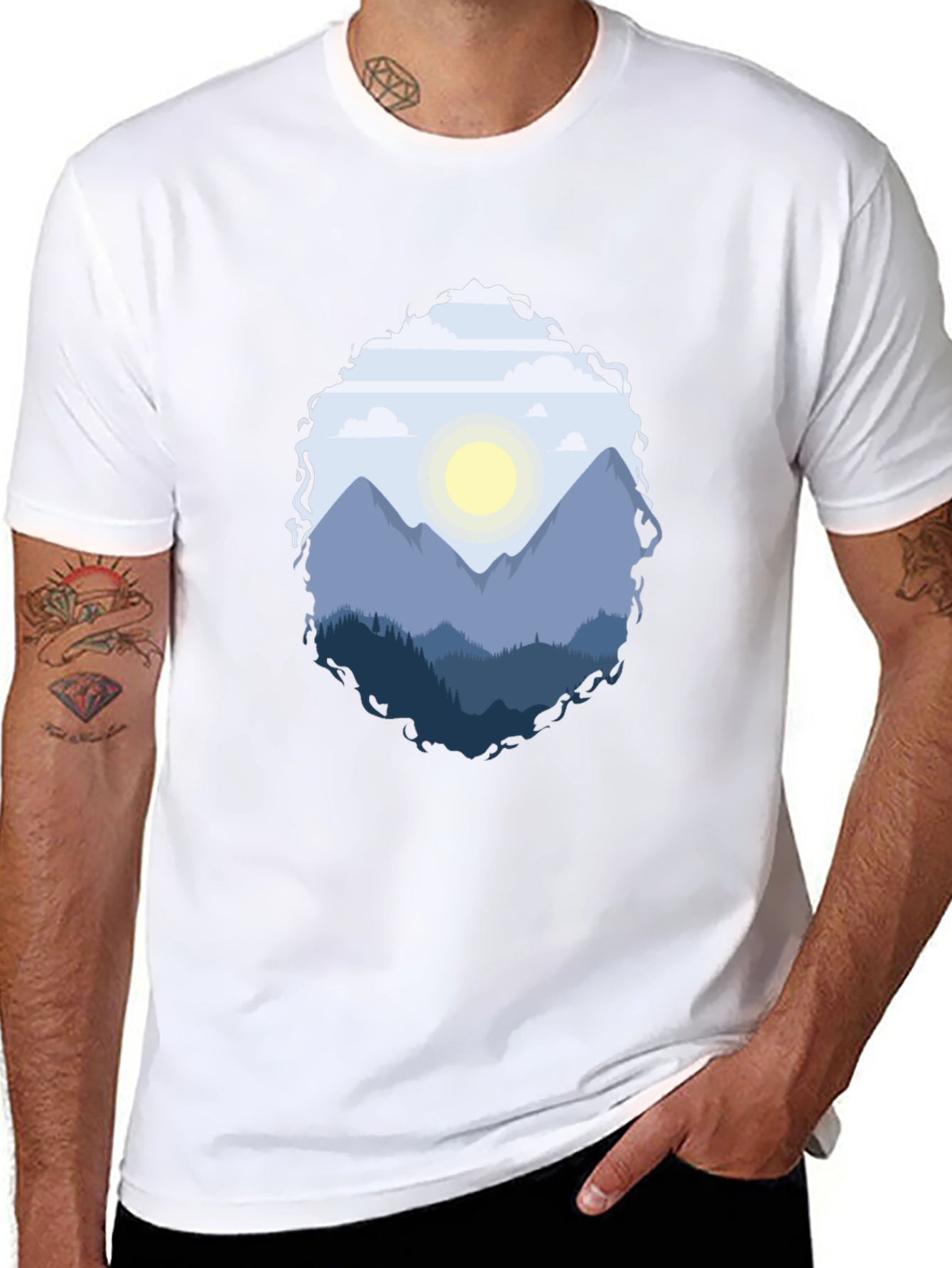 Mountain Vista Graphic Tee - Black