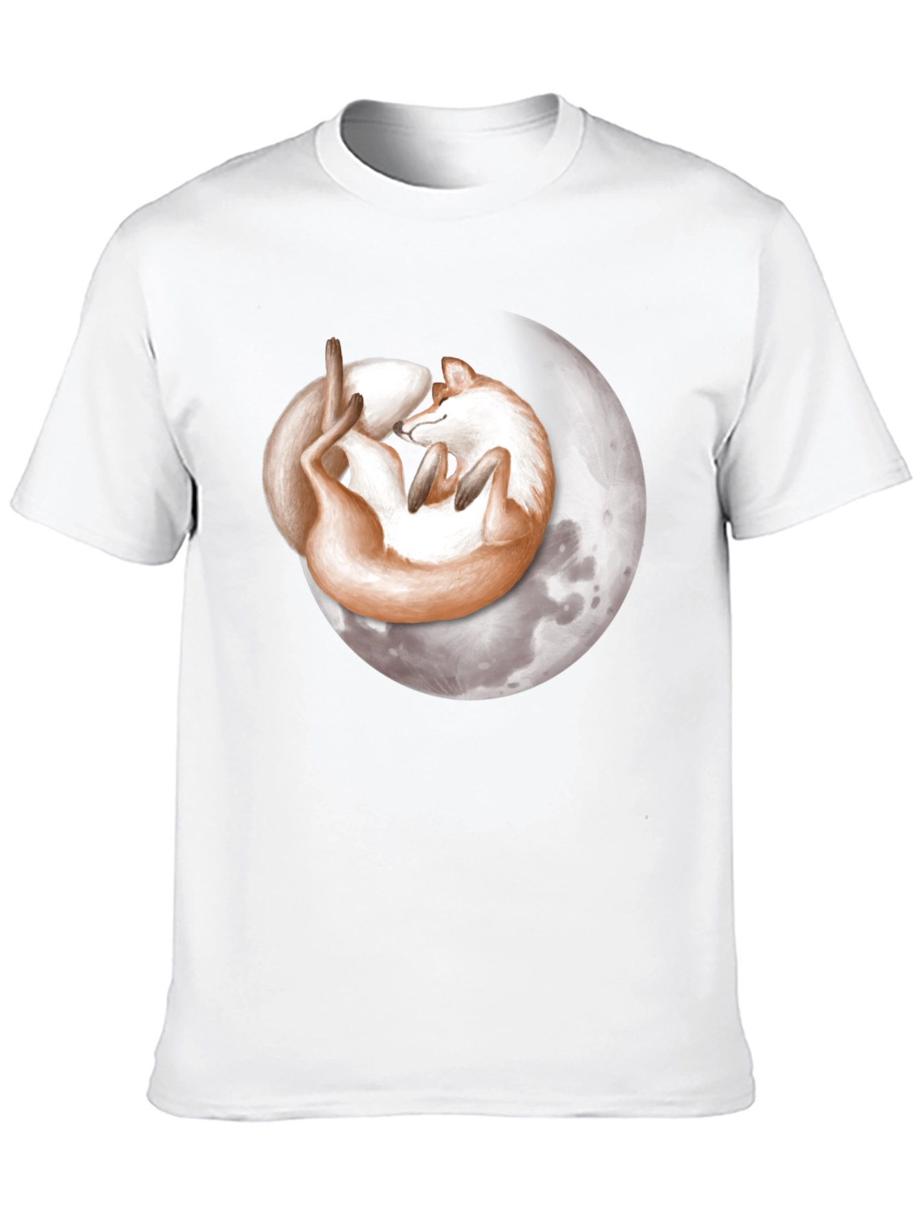 Dreamy Fox Moon Graphic T-Shirt