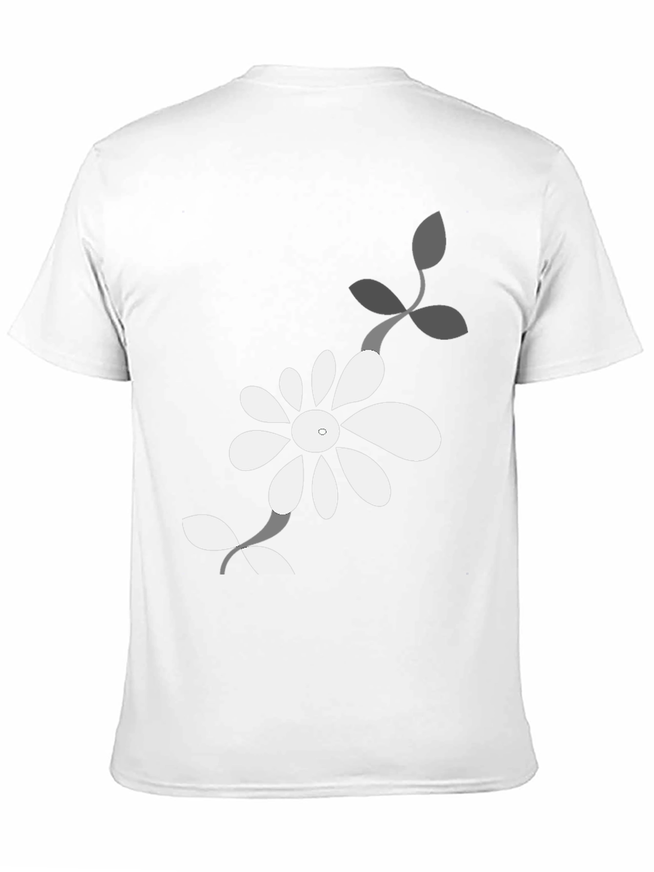 Black Floral Graphic Tee for Men