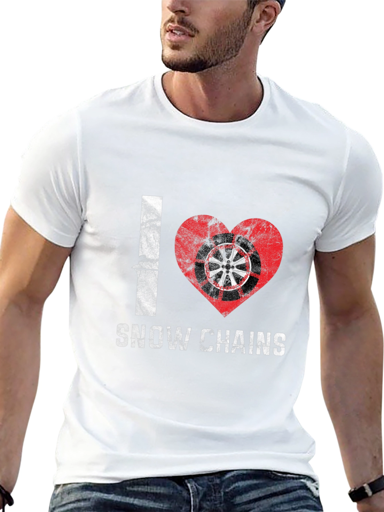I Love Snow Chains Graphic Tee