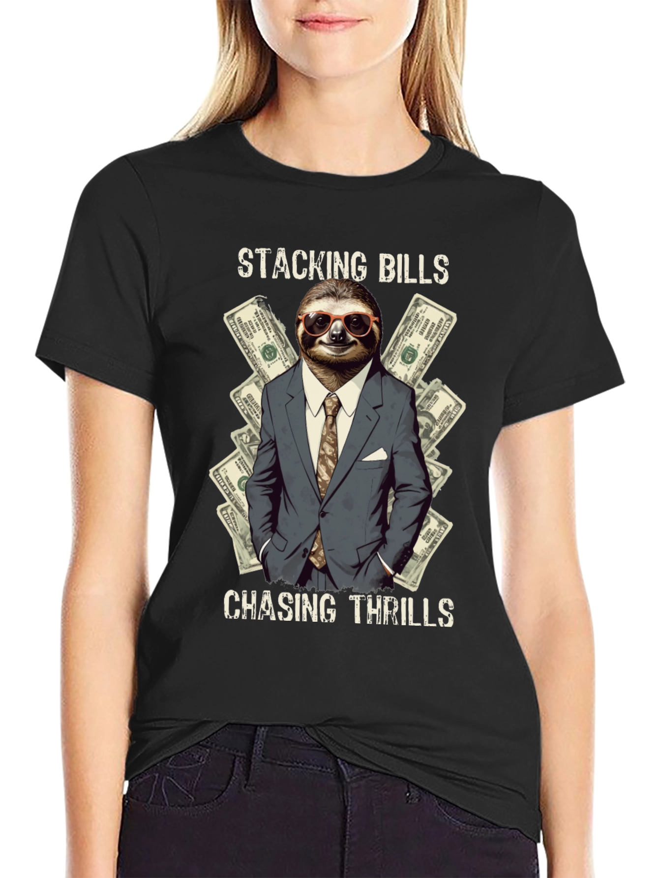 Stacking Bills Sloth Tee - Chasing Thrills
