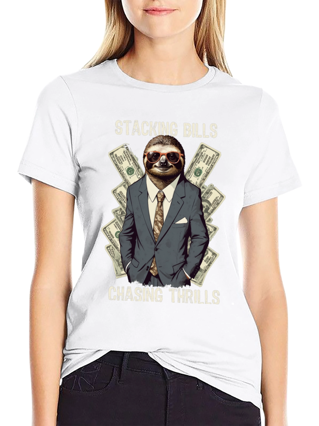 Stacking Bills Sloth Tee - Chasing Thrills