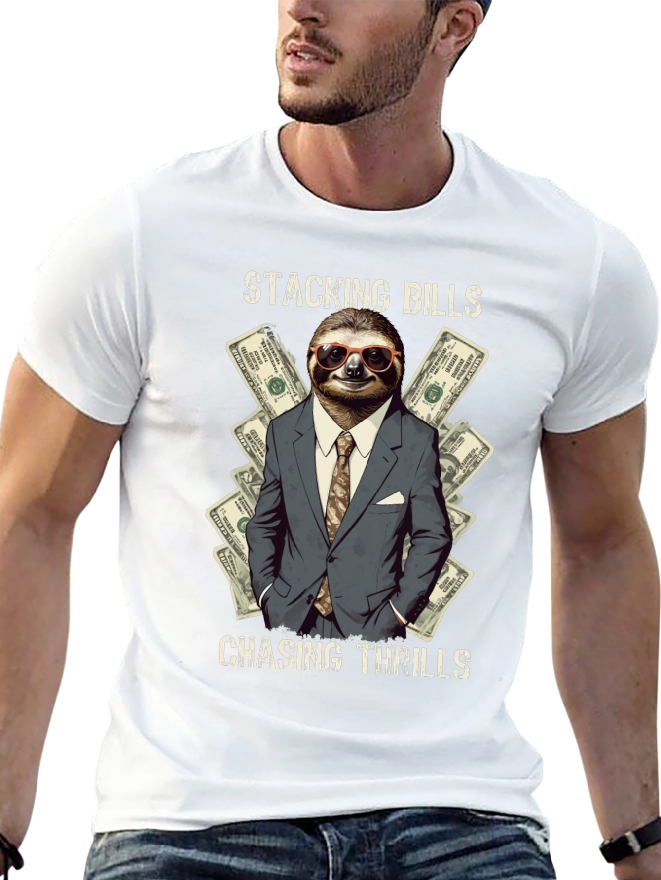 Stacking Bills Sloth Tee - Chasing Thrills