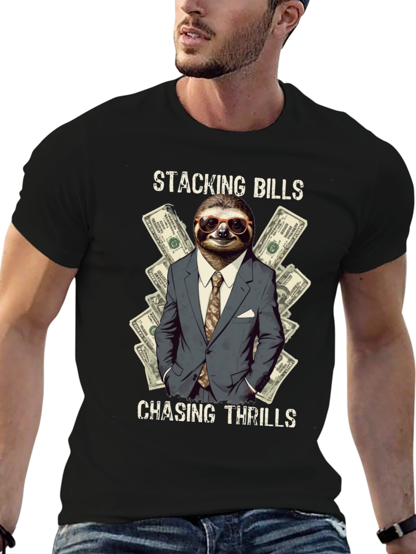 Stacking Bills Sloth Tee - Chasing Thrills