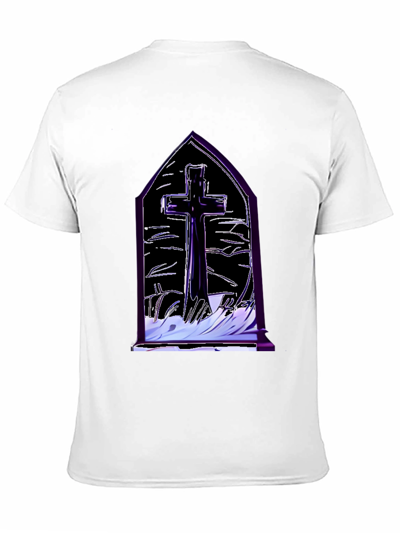 Gothic Cross T-Shirt - Mens Black Graphic Tee