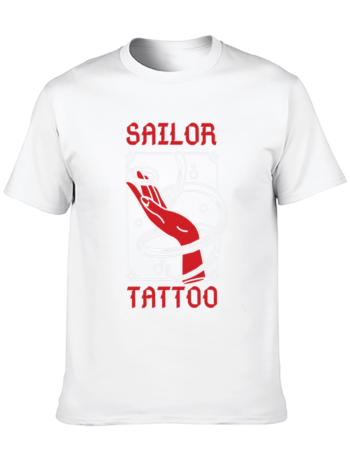 Sailor Tattoo Graphic T-Shirt - Red Hand Design