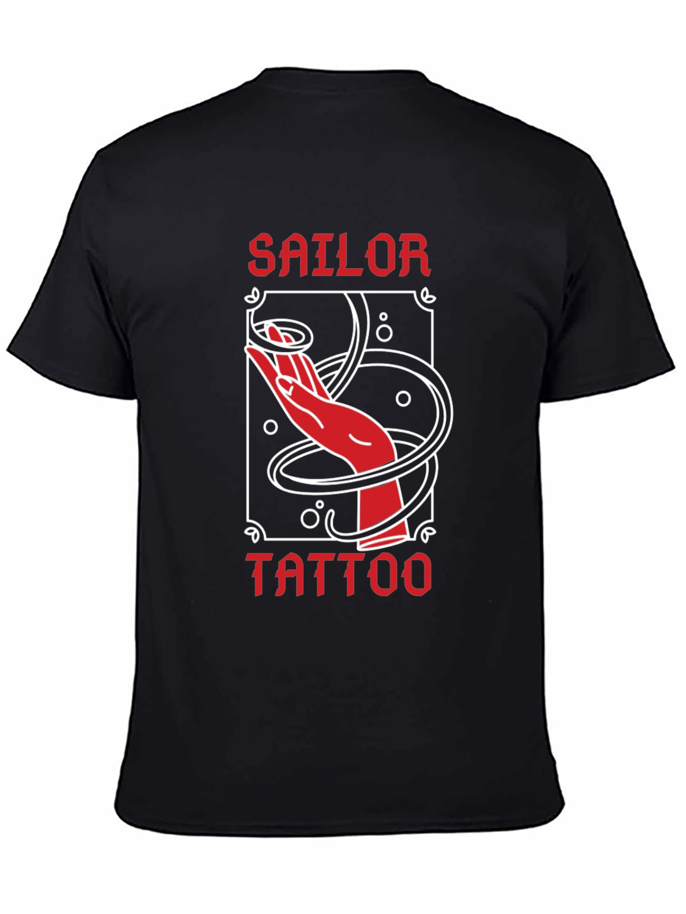 Sailor Tattoo Graphic T-Shirt - Red Hand Design