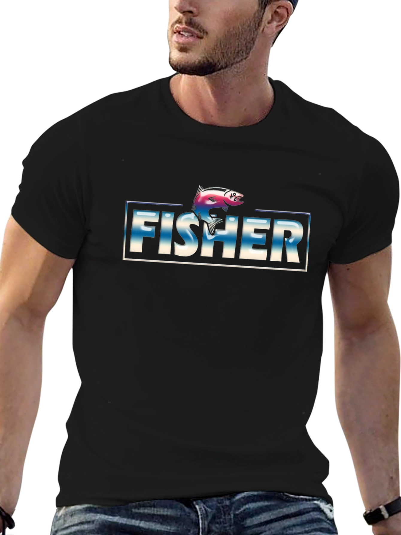 Fisher Graphic T-Shirt - Retro Style