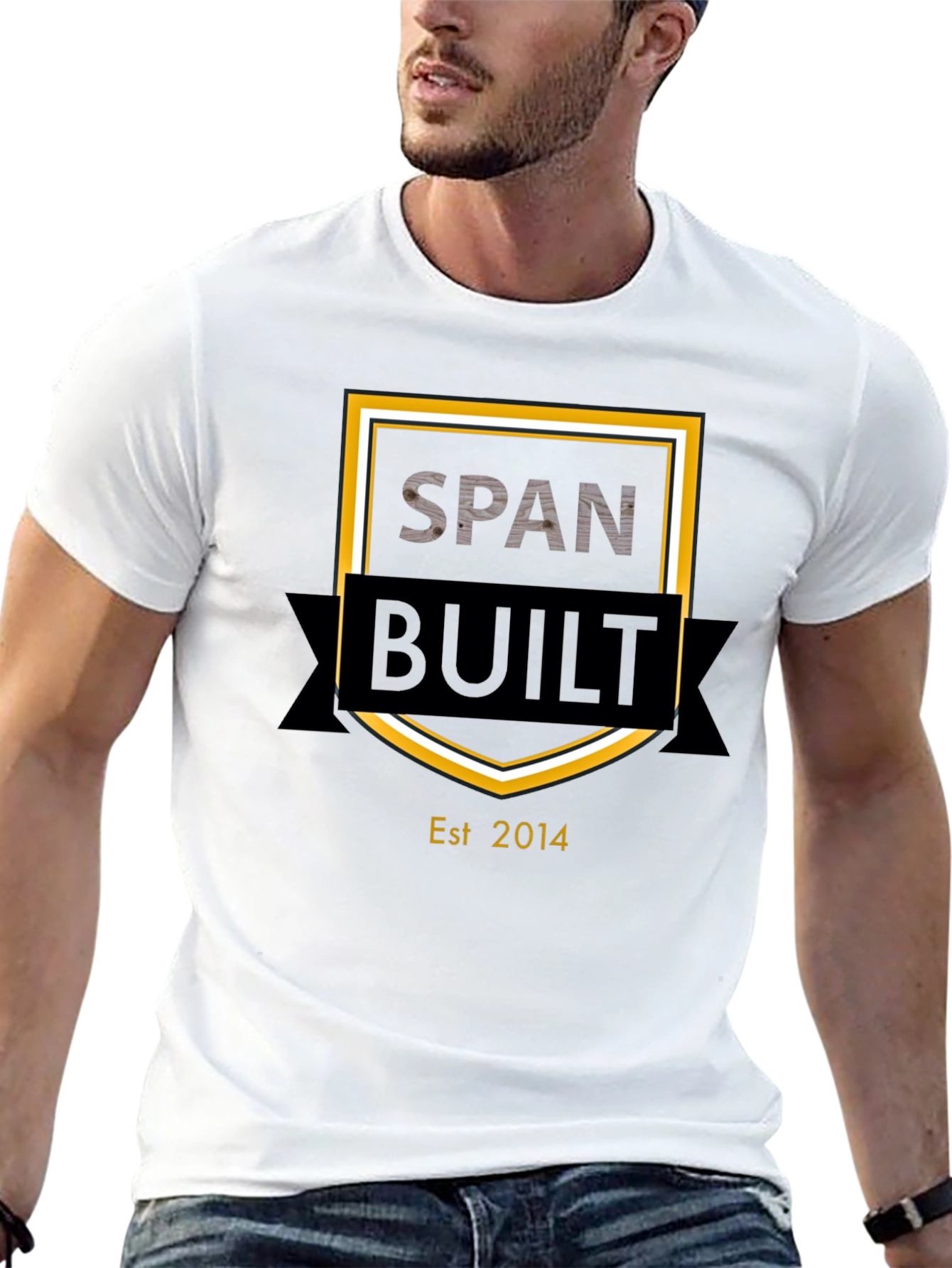 Span Built Est. 2014 Black T-Shirt