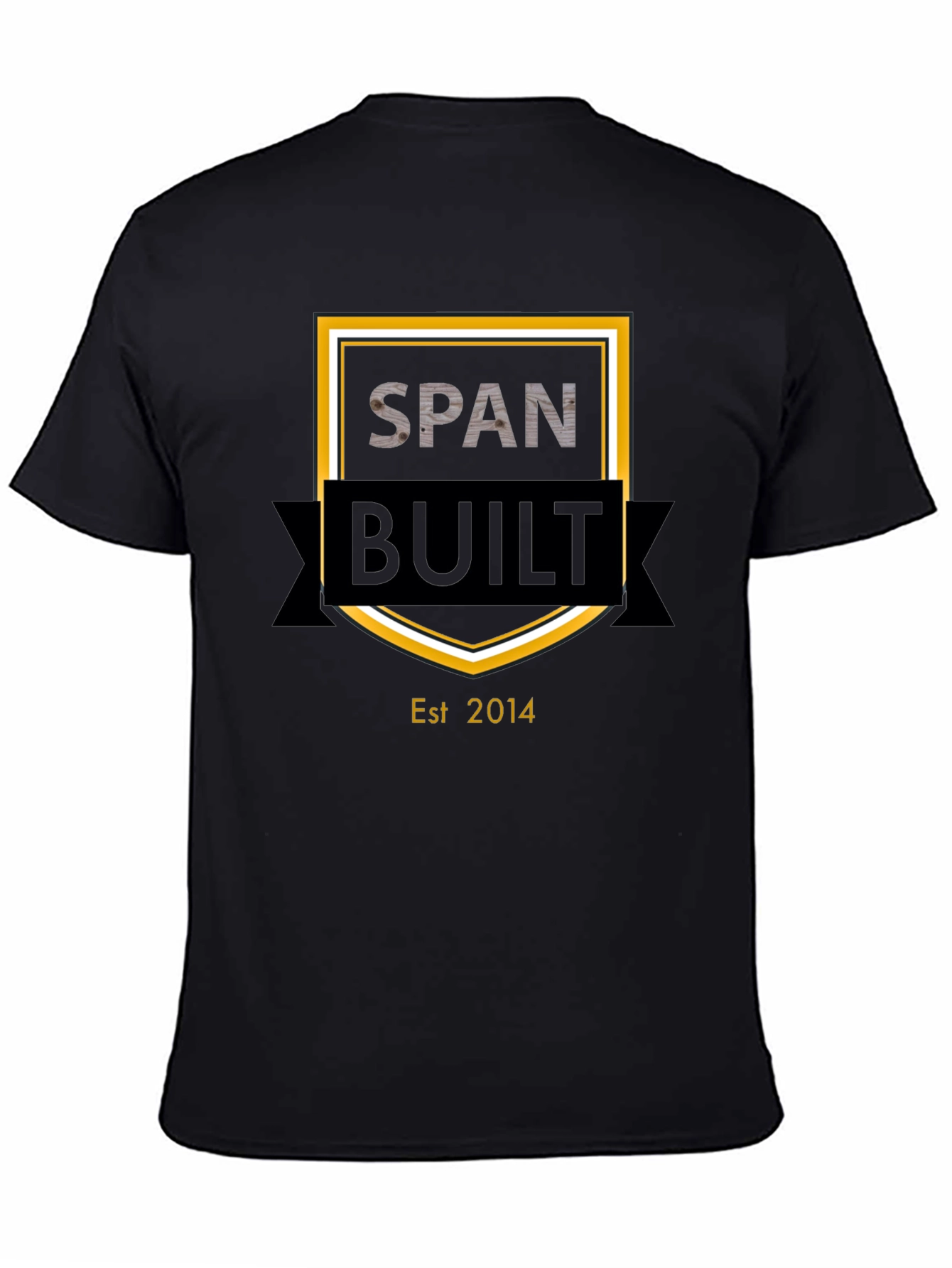 Span Built Est. 2014 Black T-Shirt