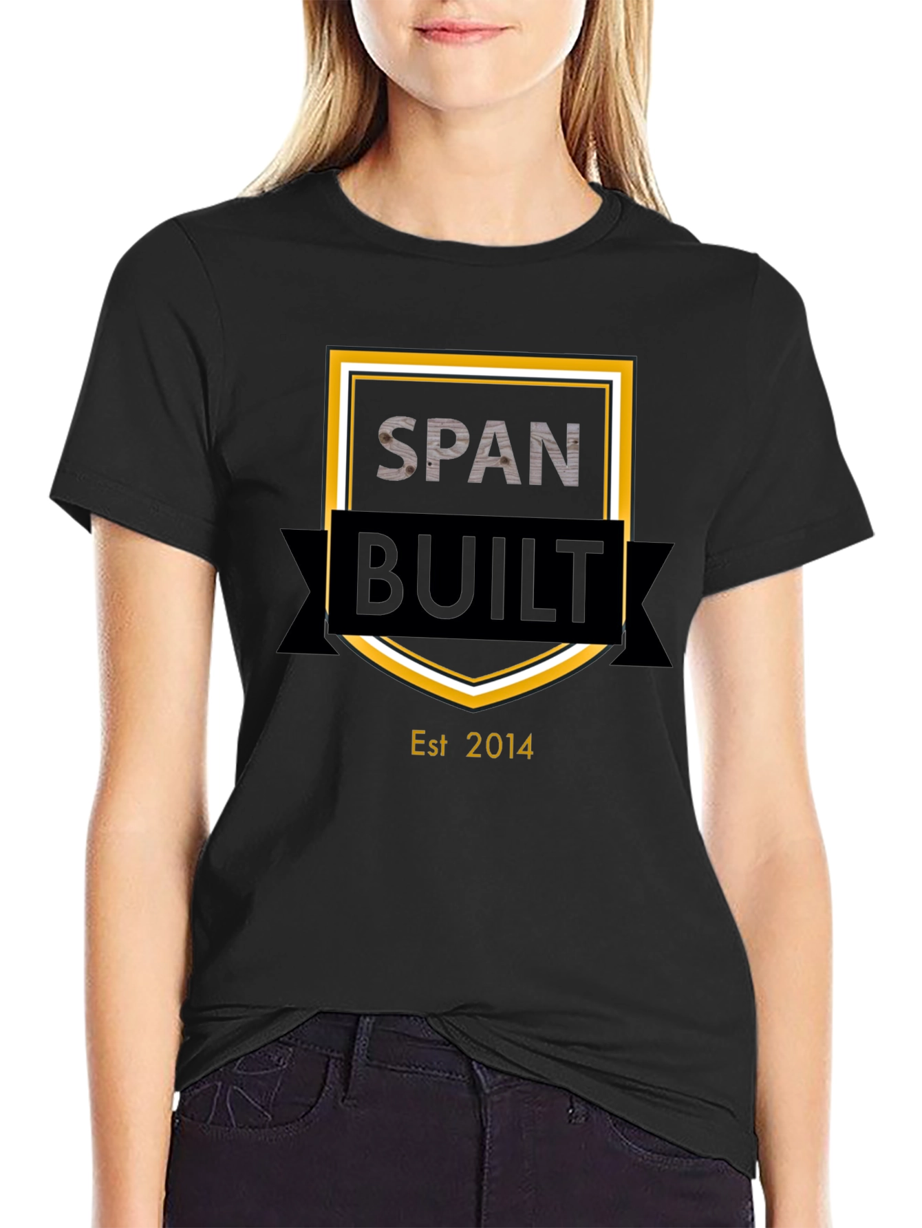 Span Built Est. 2014 Black T-Shirt