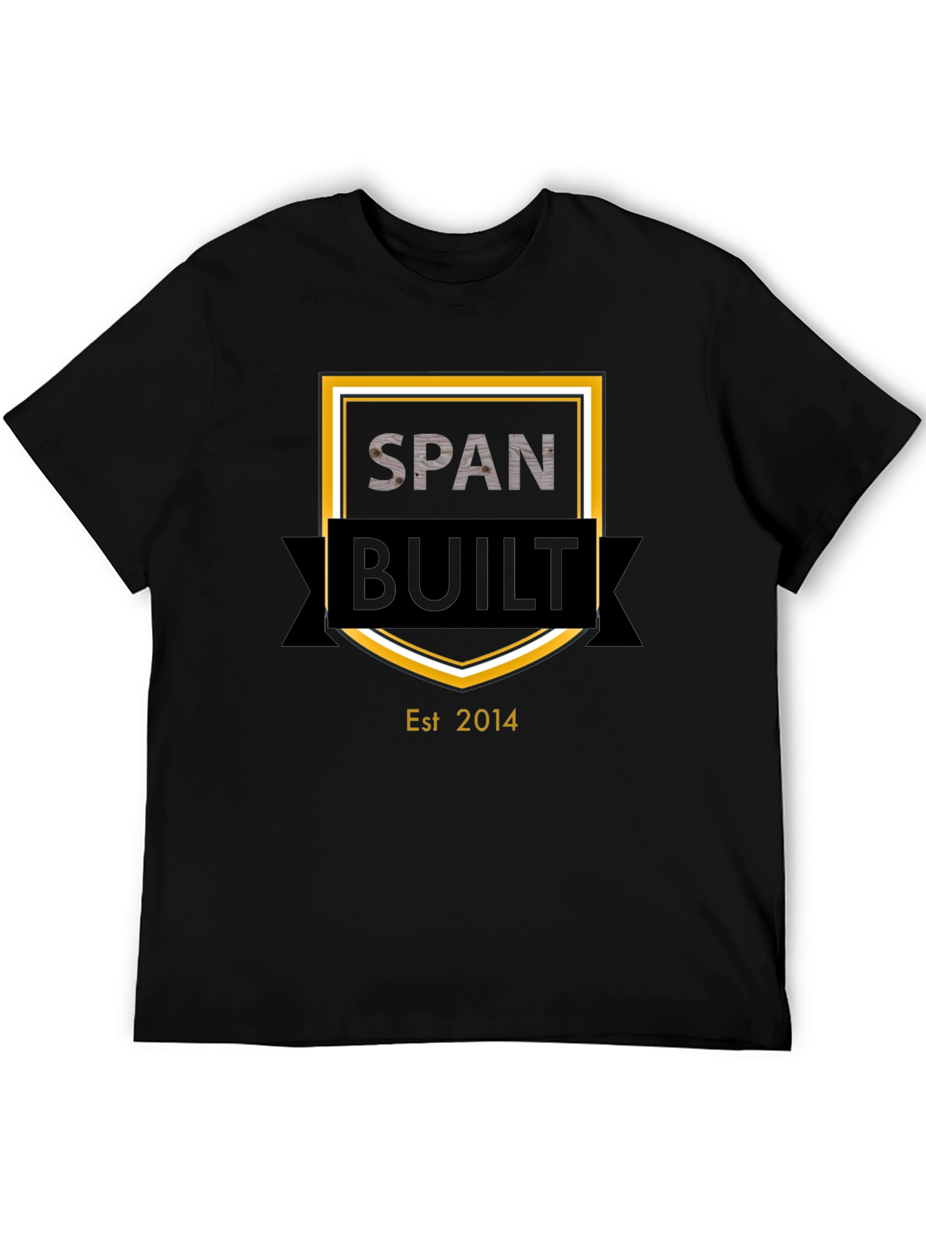 Span Built Est. 2014 Black T-Shirt