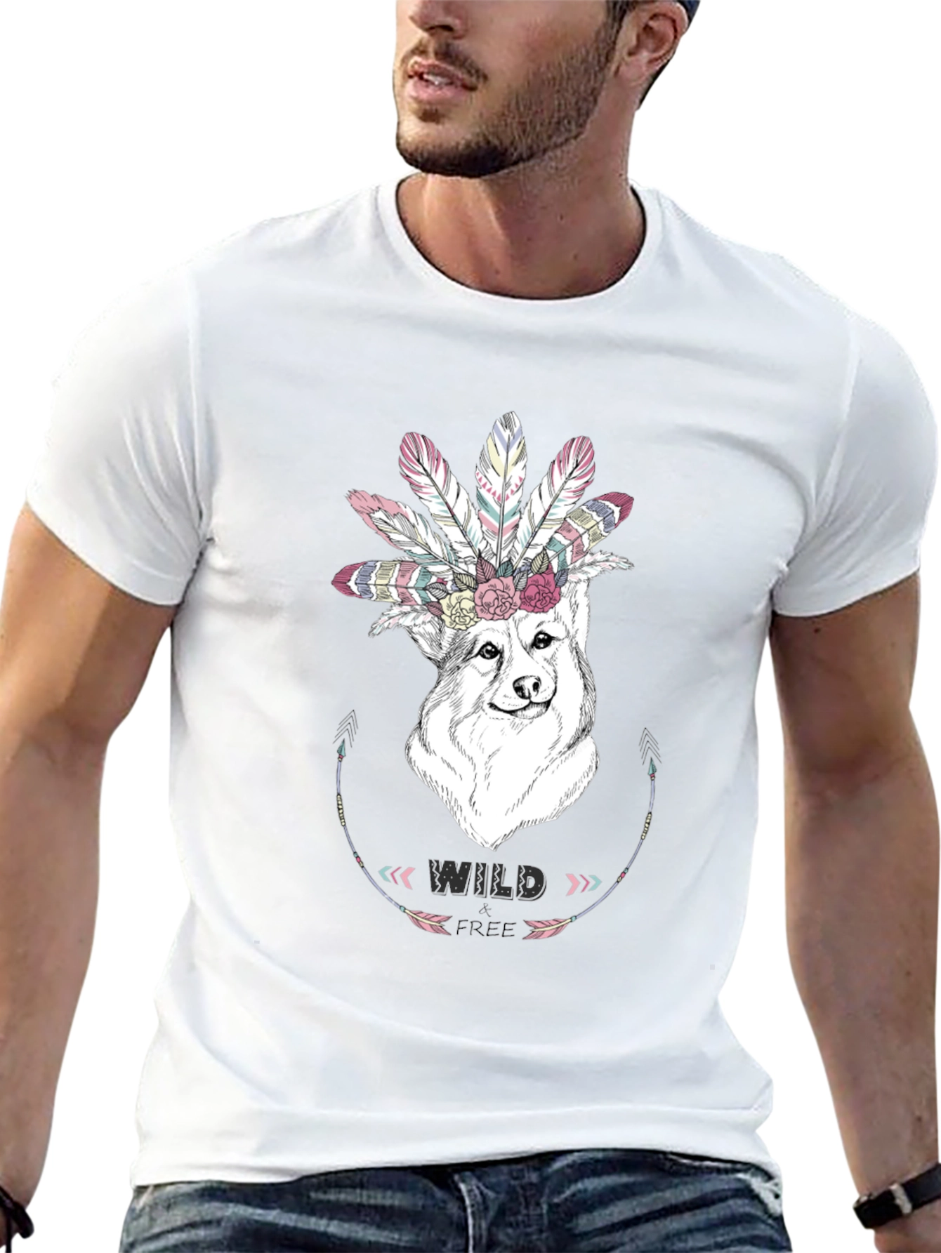 Wild Free Dog Graphic Tee