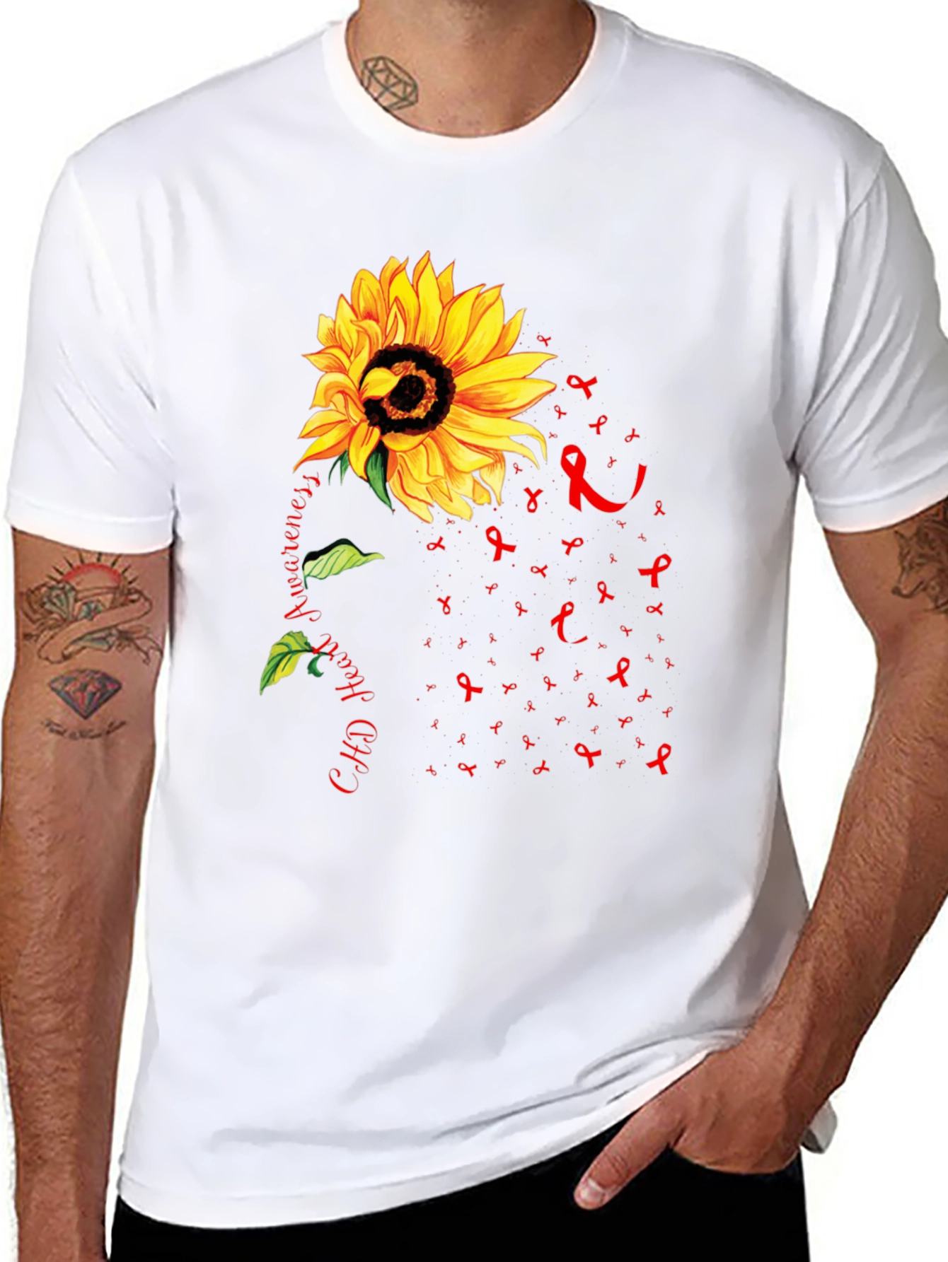 Sunflower CHD Heart Awareness T-Shirt