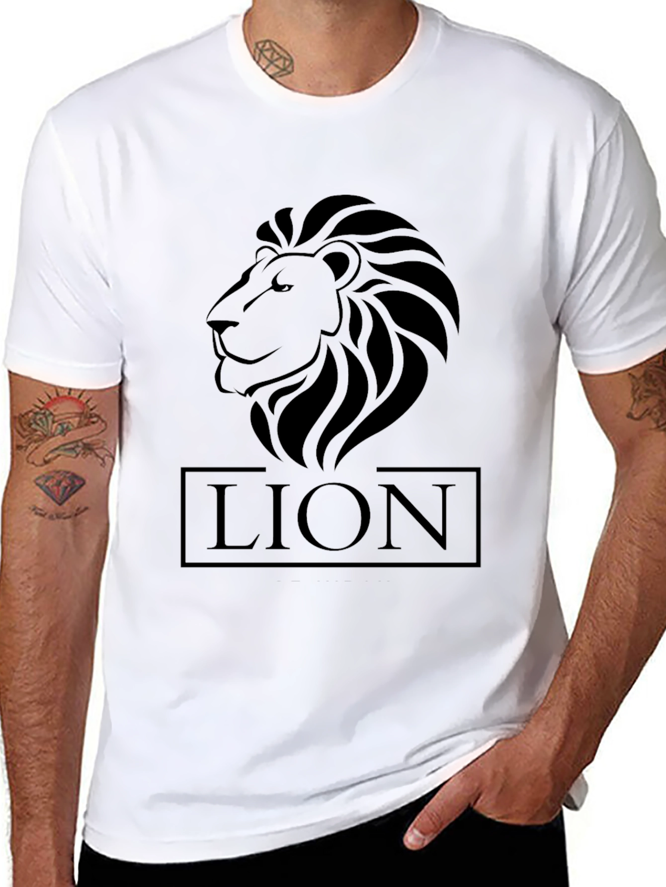Black Lion Graphic Tee - Stylish Mens T-Shirt