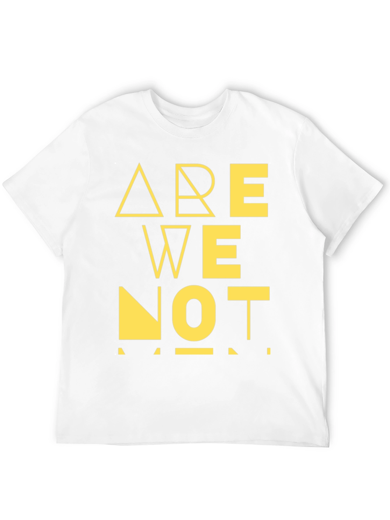 Abstract Geometric Typography T-Shirt