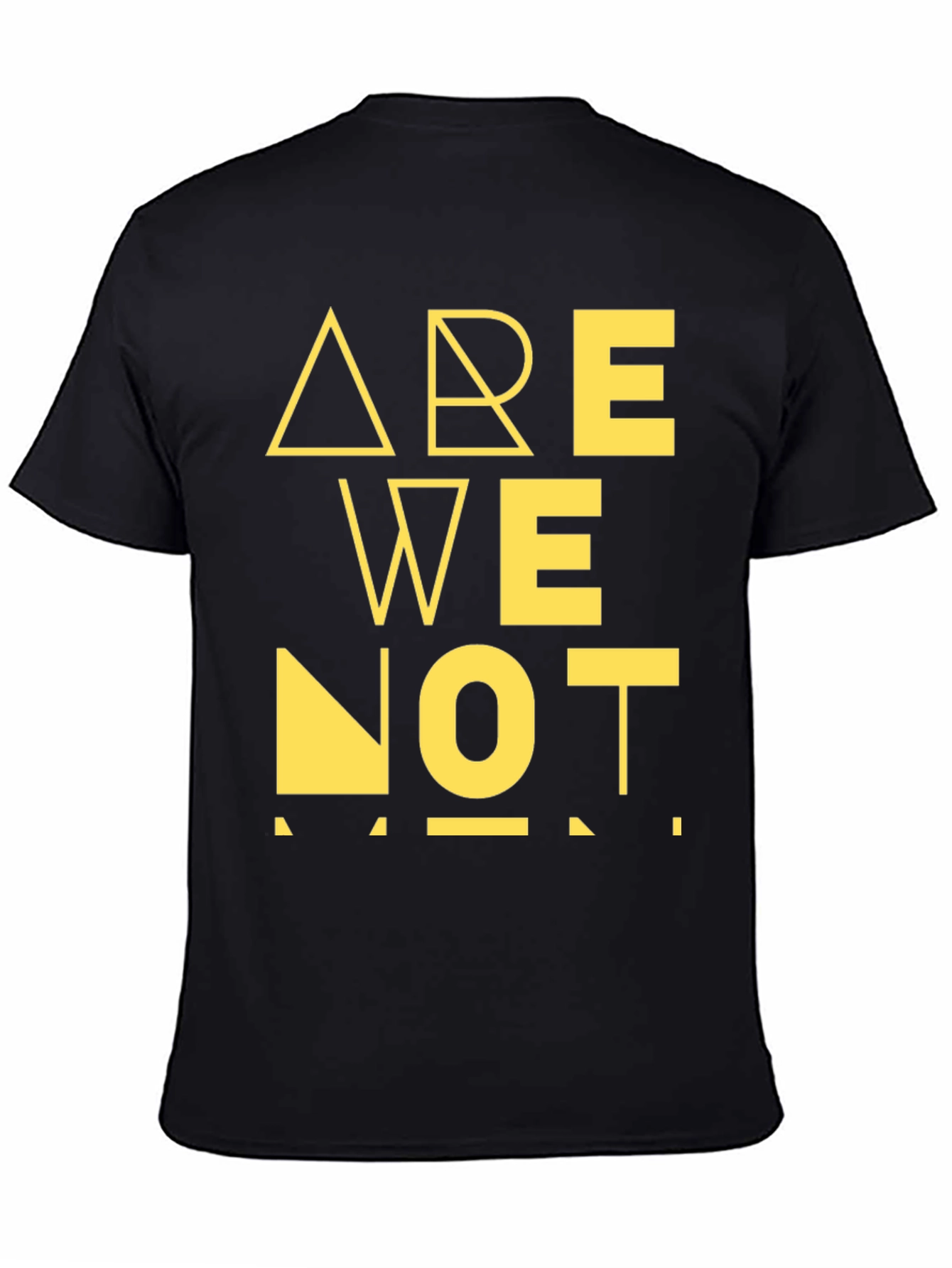 Abstract Geometric Typography T-Shirt